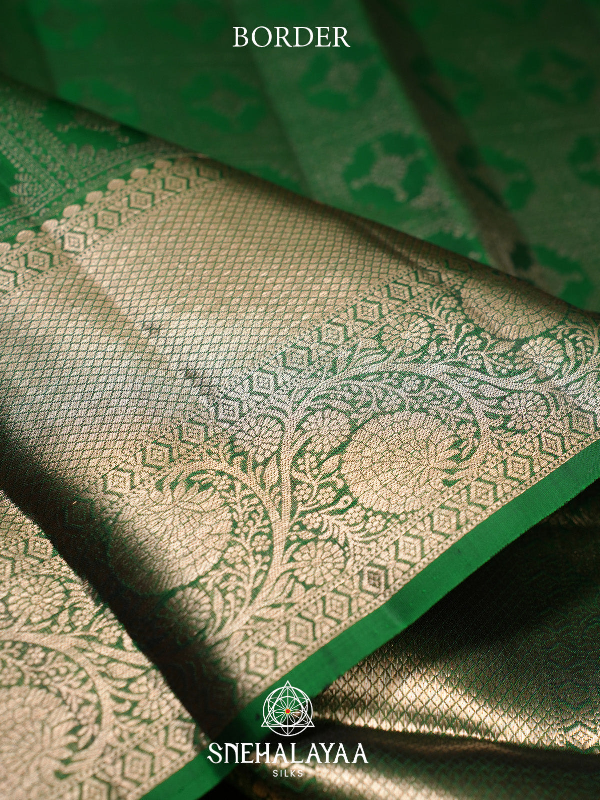 Emerald Green Kanjivaram Silk Saree