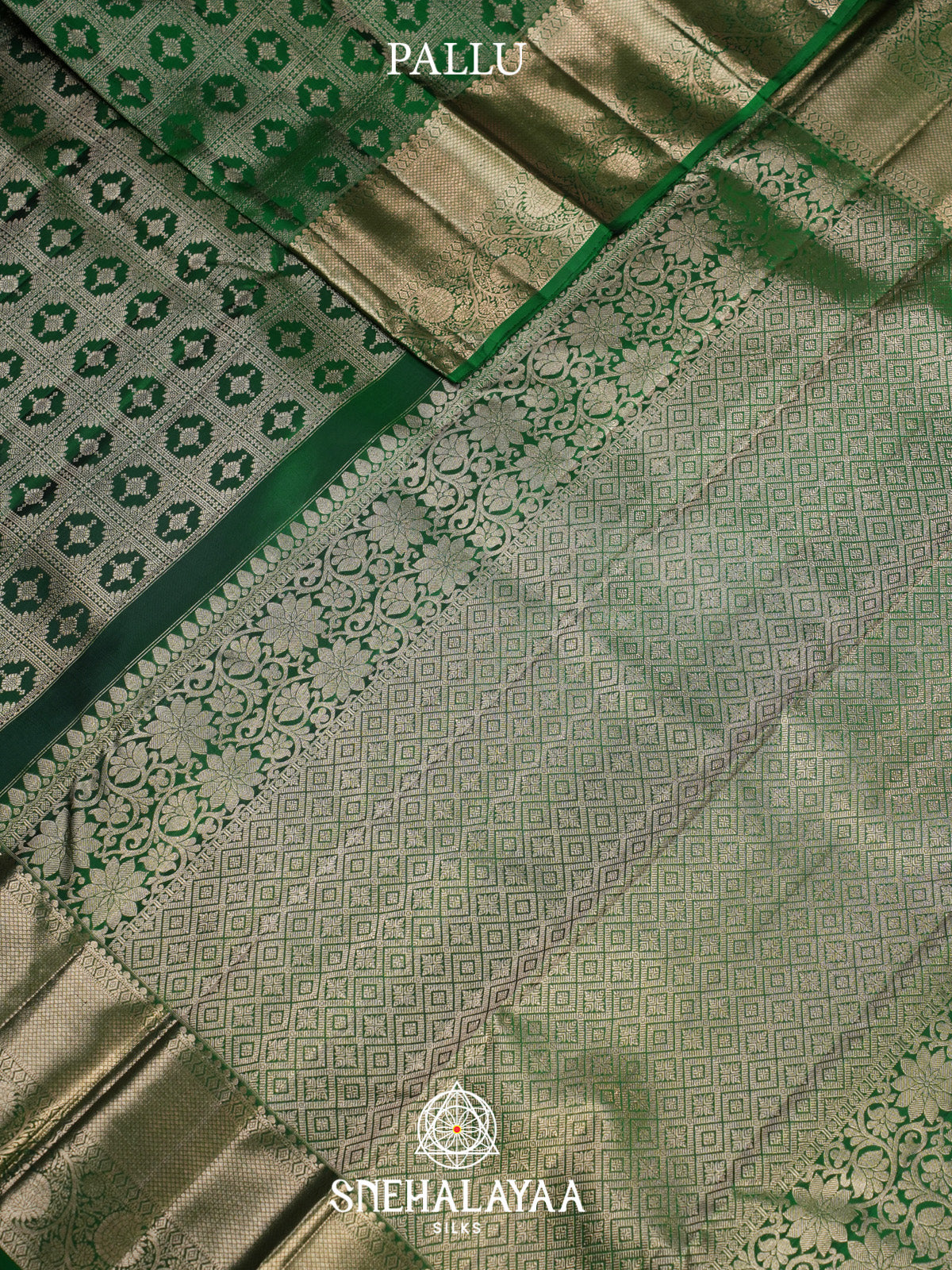 Emerald Green Kanjivaram Silk Saree