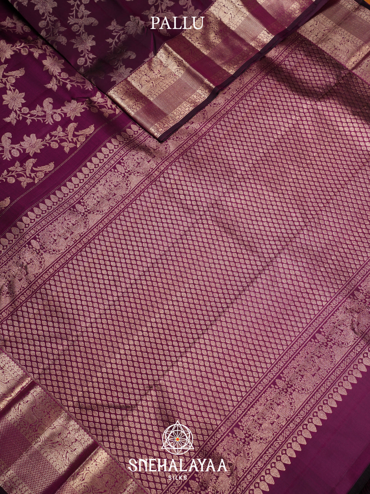 Meganta Kanjivaram Silk Saree