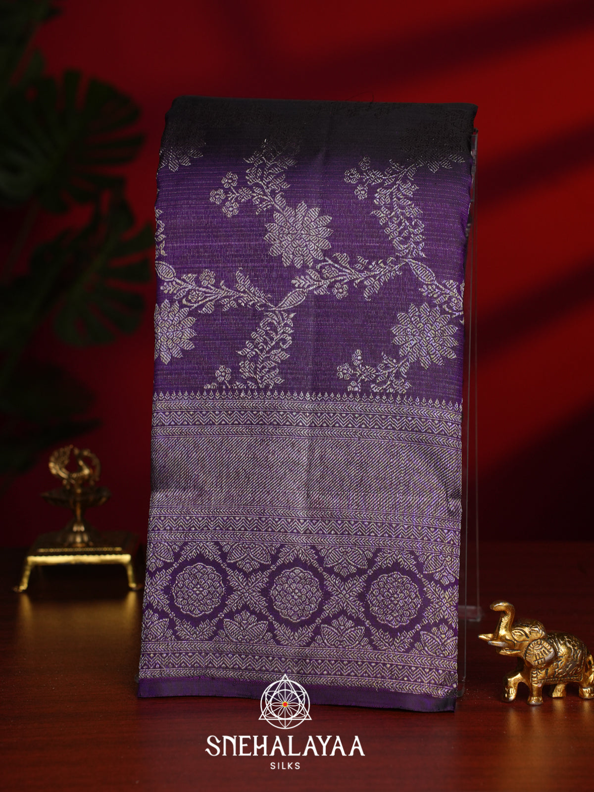 Purple Kanjivaram Silk Saree