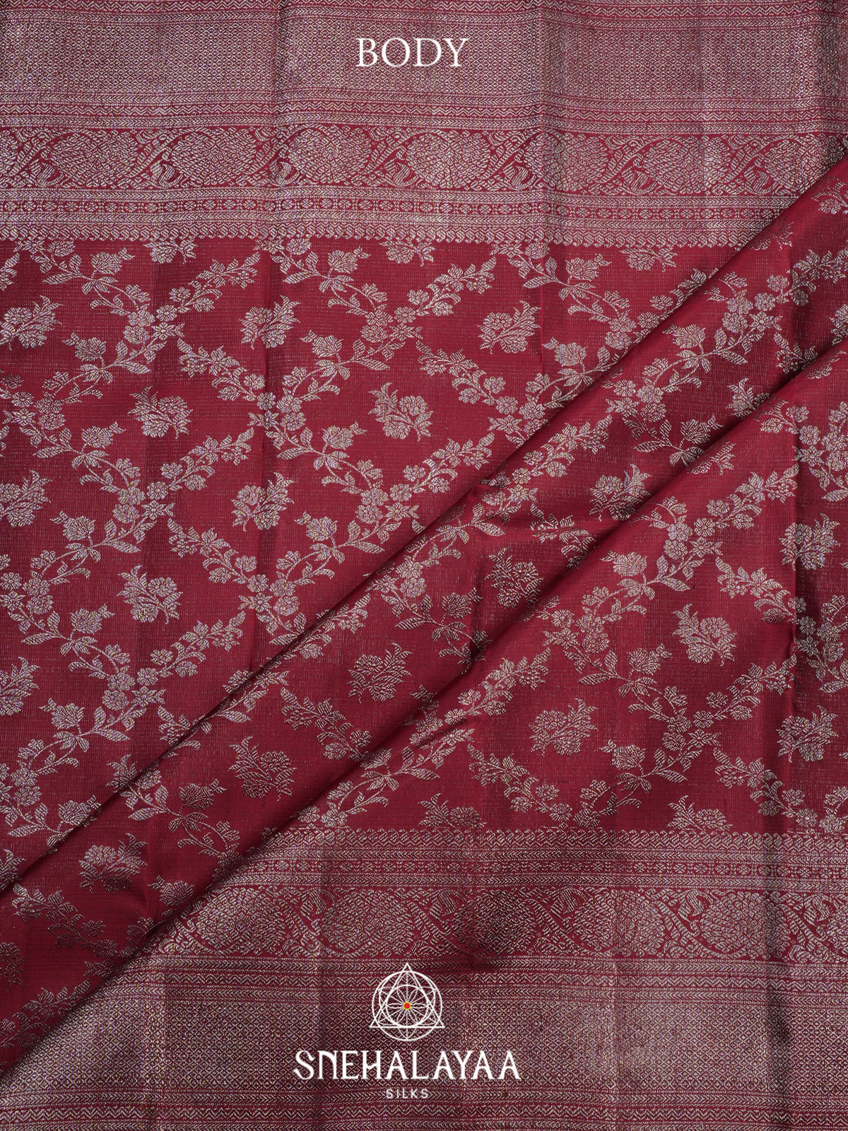 Maroon Kanjivaram Silk Saree