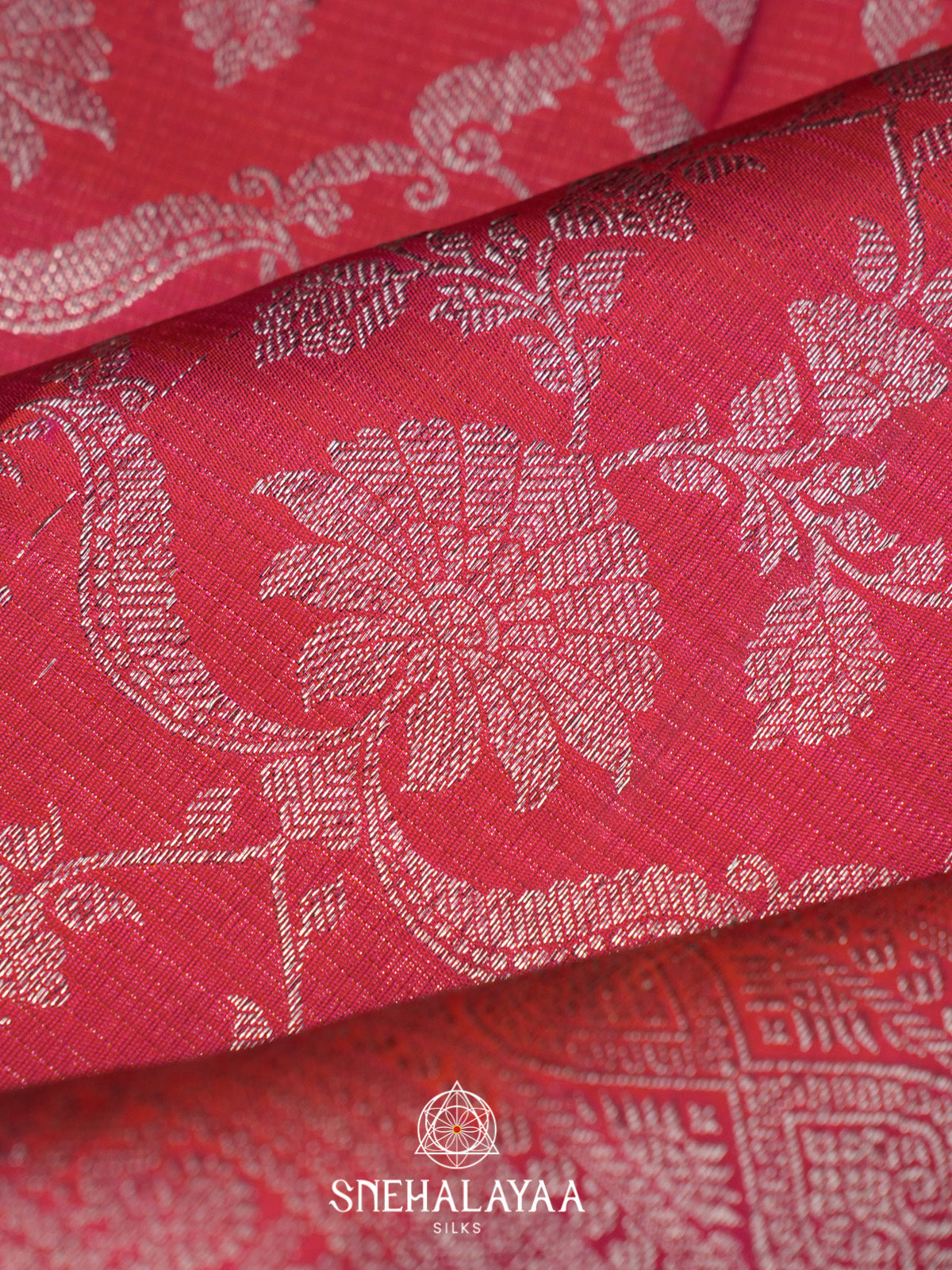 Ruby Red Kanjivaram Silk Saree