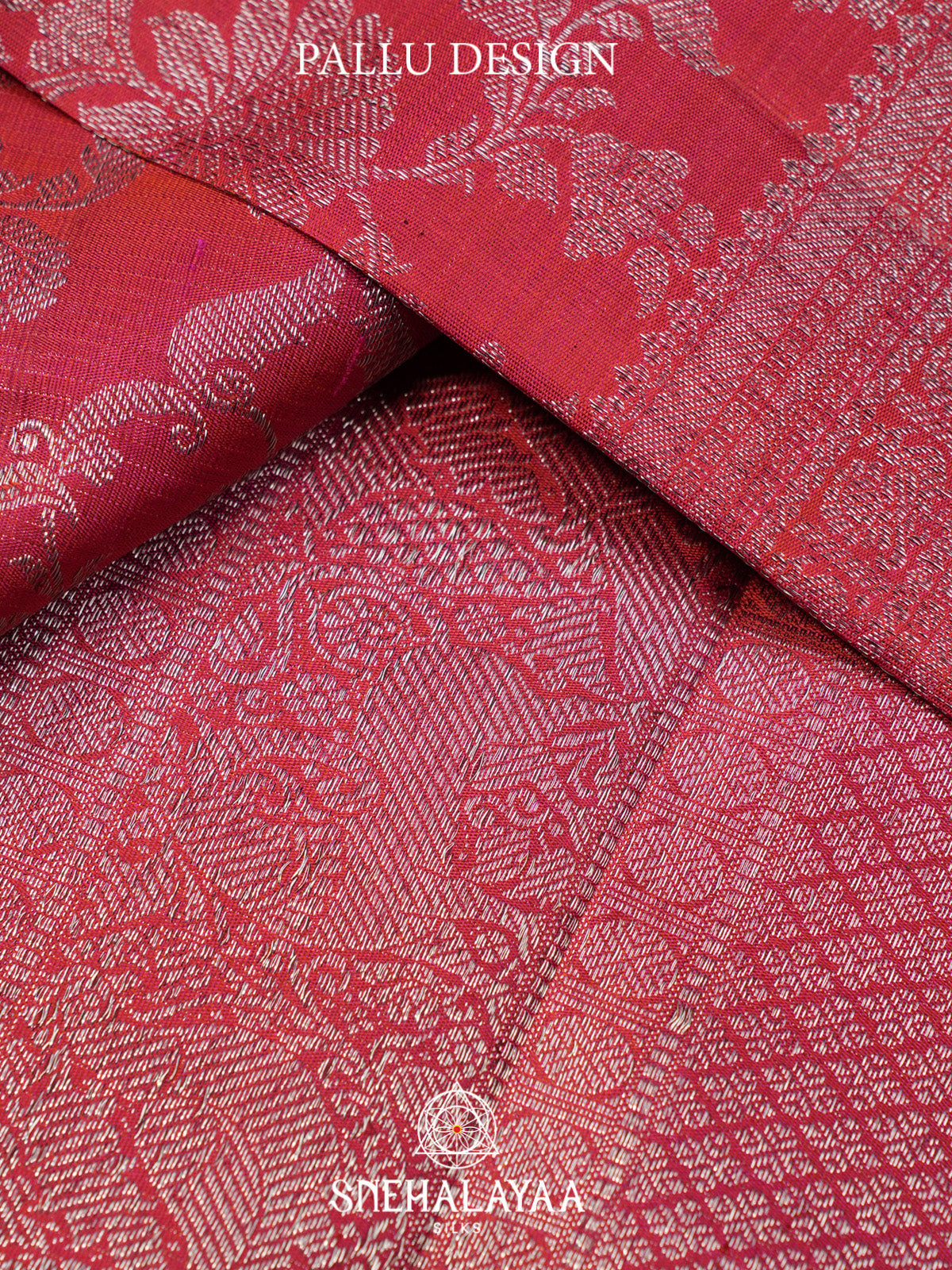 Ruby Red Kanjivaram Silk Saree