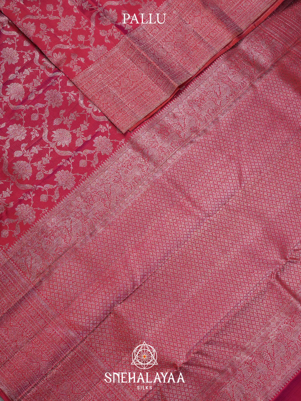 Ruby Red Kanjivaram Silk Saree