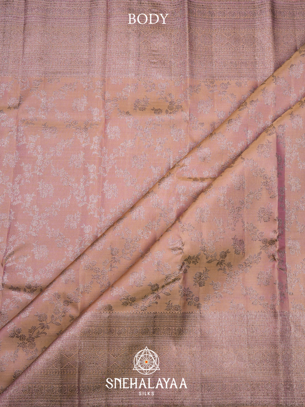 Cream Kanjivaram Silk Saree