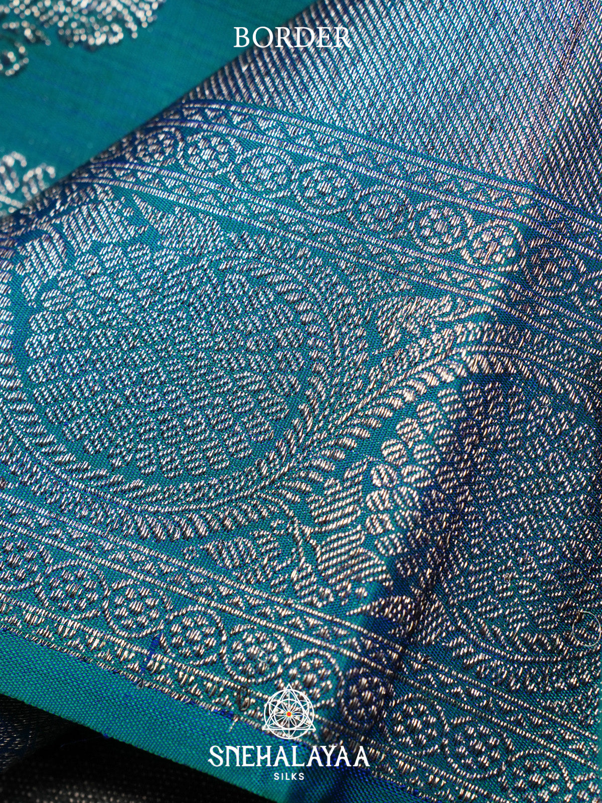 Peacock Blue Kanjivaram Silk Saree