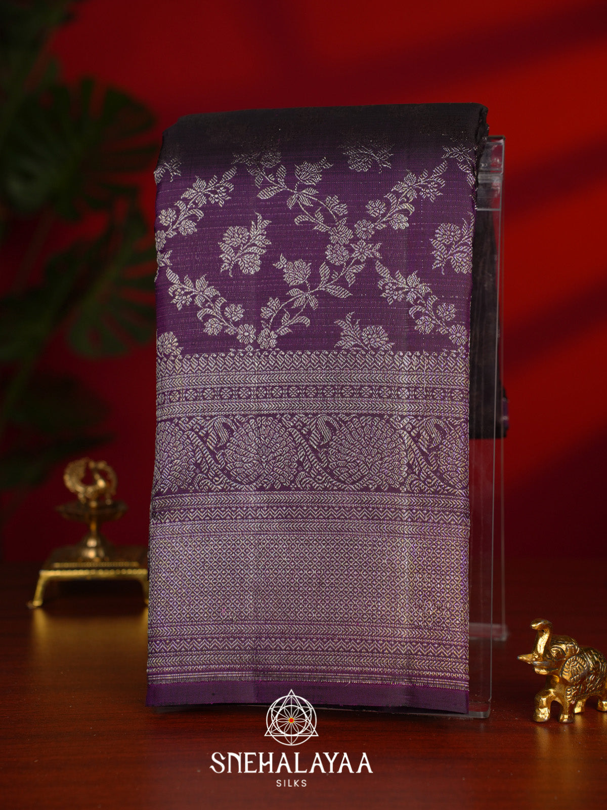 Purple Kanjivaram Silk Saree