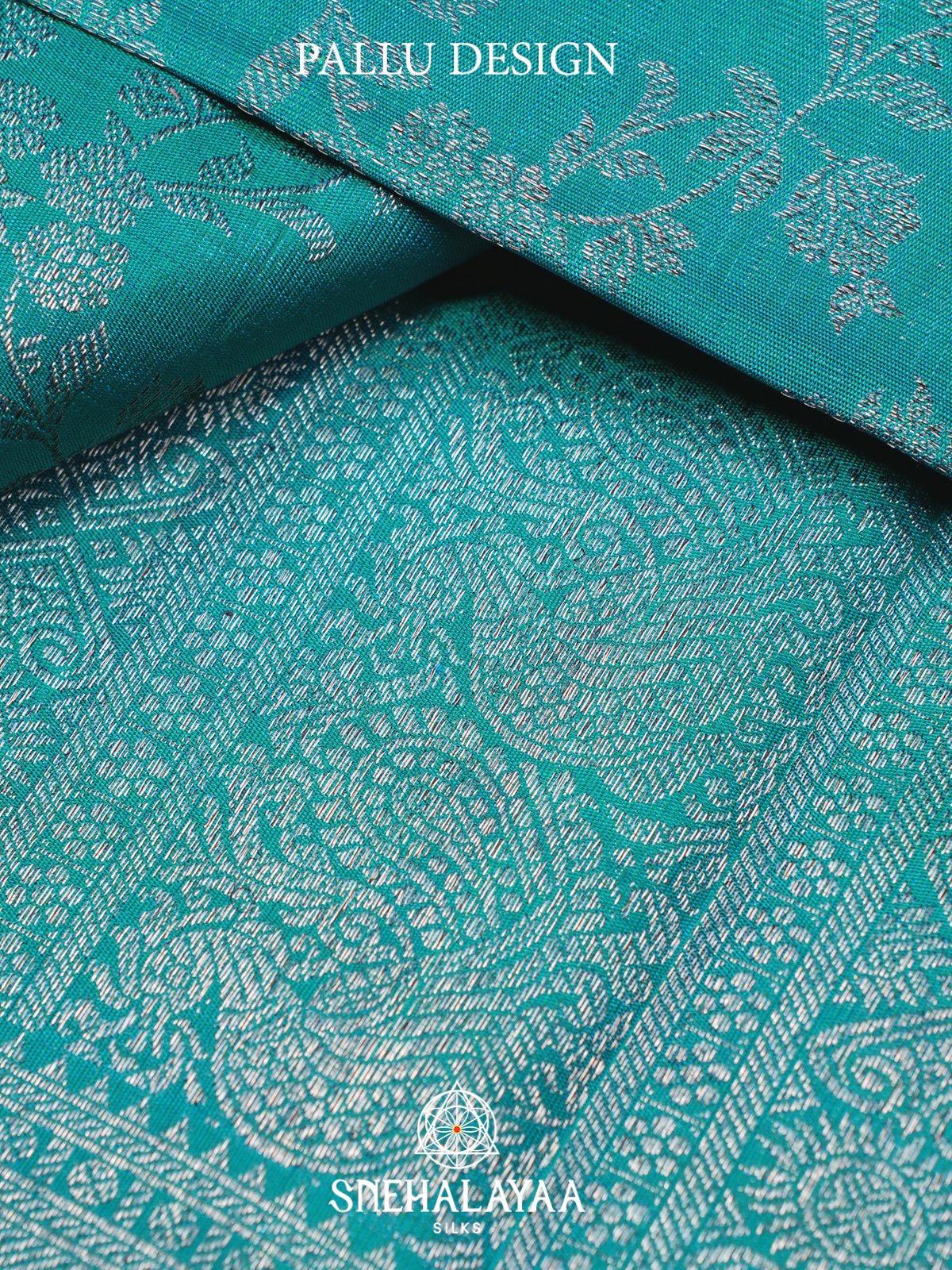 Turquoise Blue Kanjivaram Silk Saree