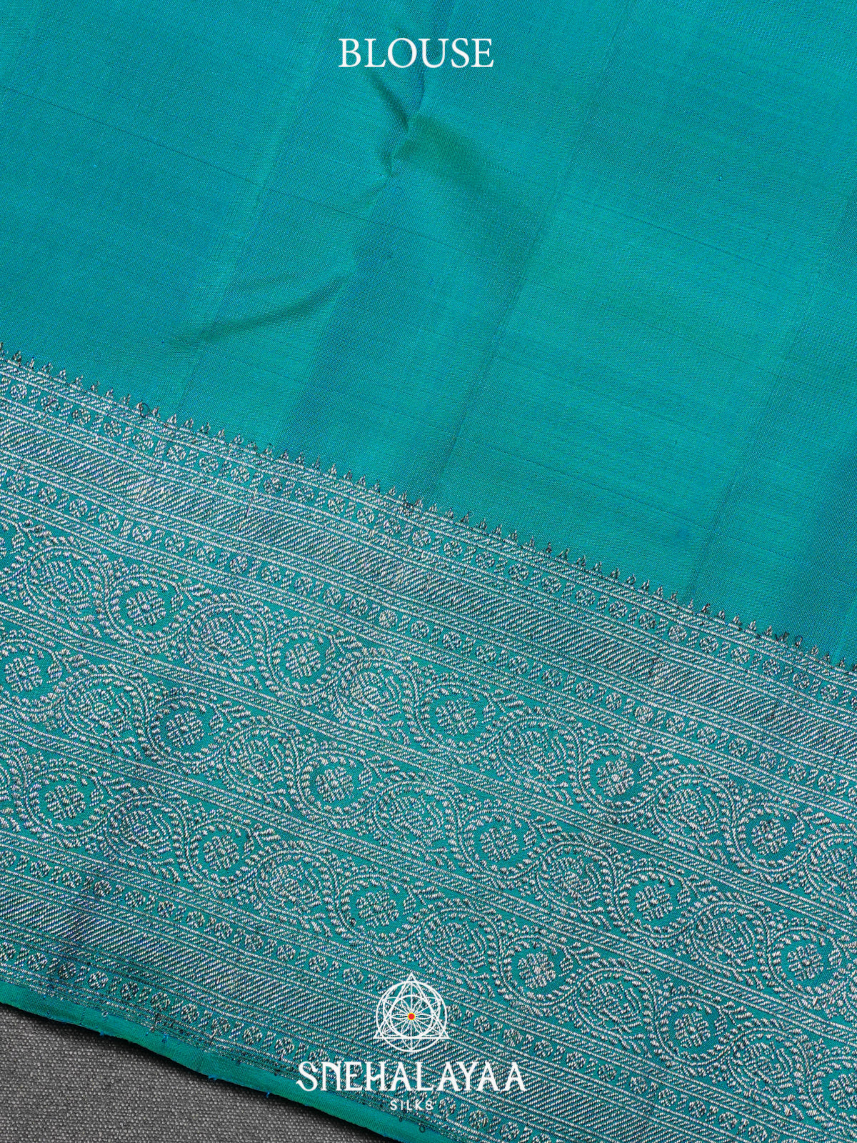 Turquoise Blue Kanjivaram Silk Saree