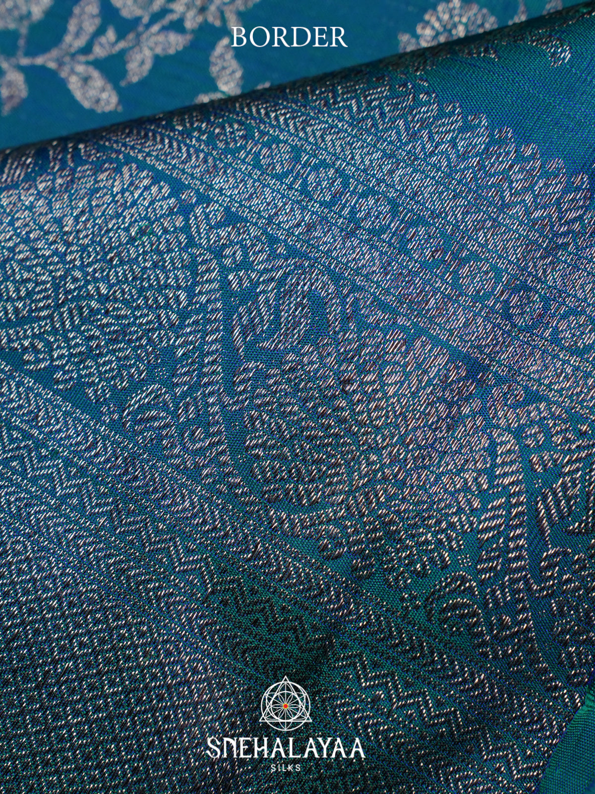 Peacock Blue Kanjivaram Silk Saree