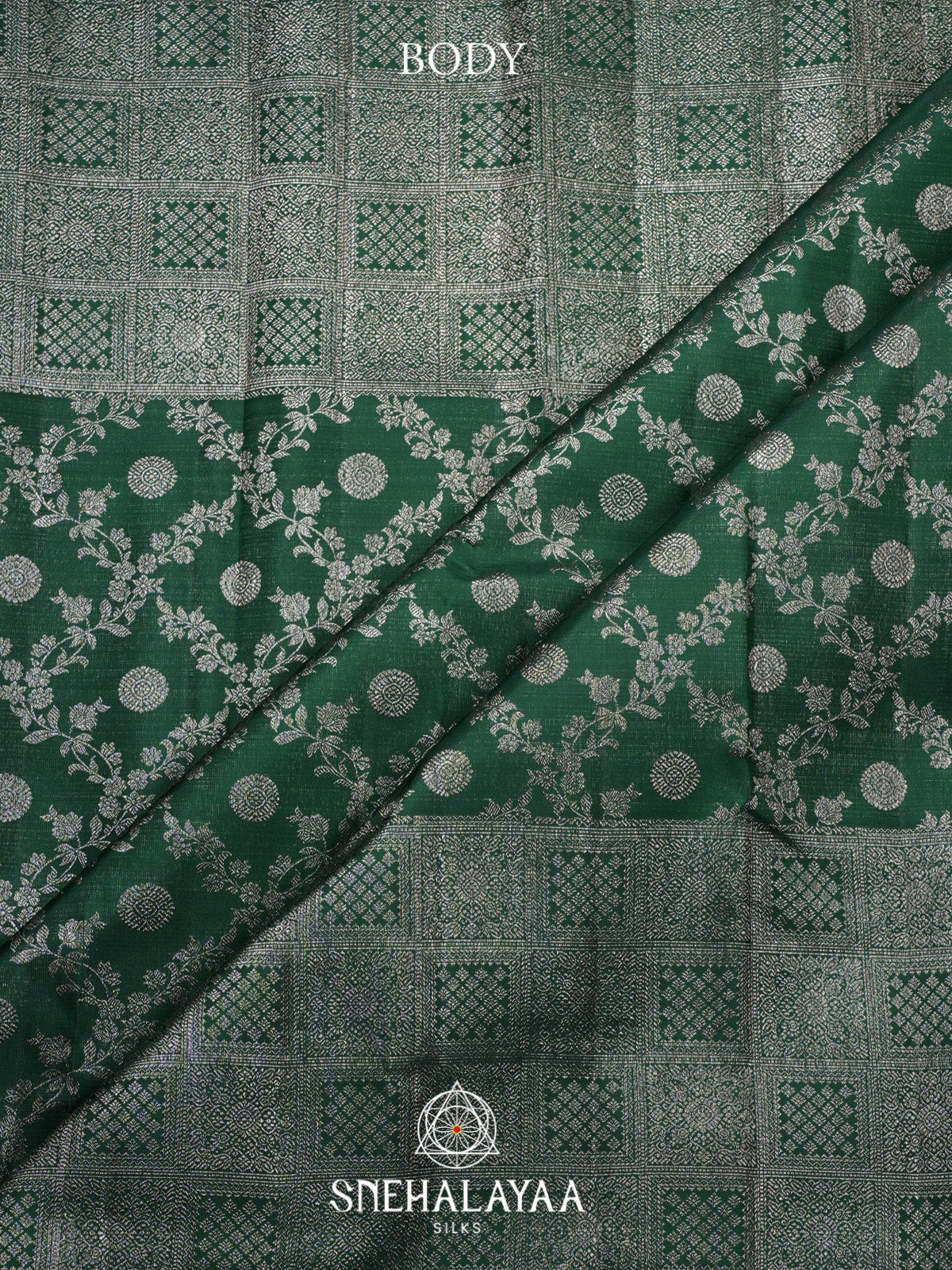 Forest Green Kanjivaram Silk Saree