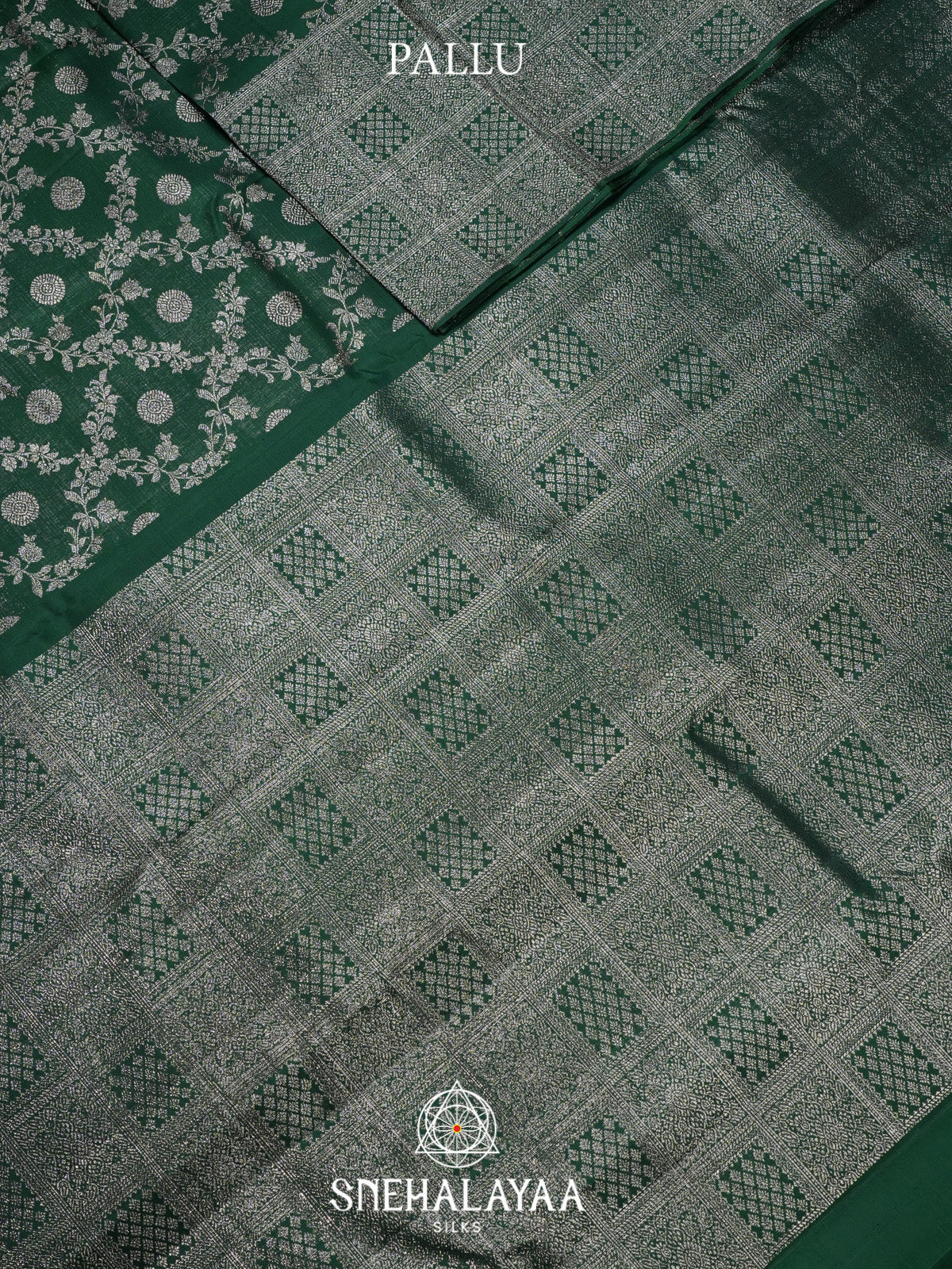 Forest Green Kanjivaram Silk Saree