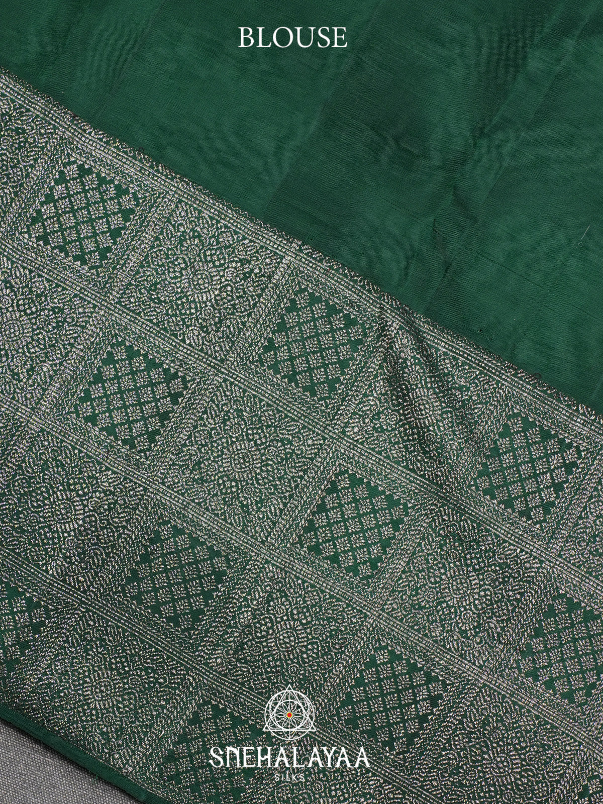 Forest Green Kanjivaram Silk Saree