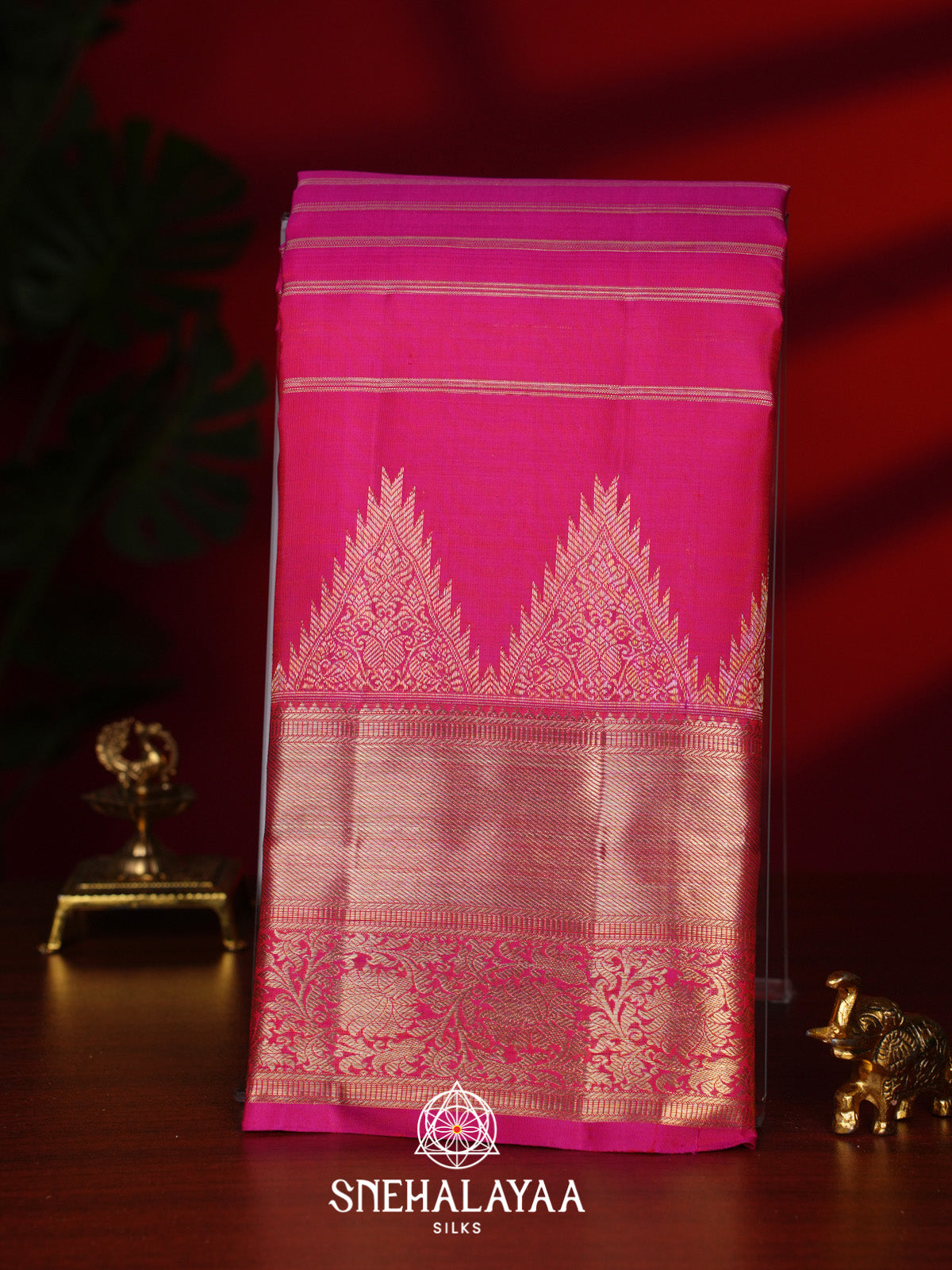 Pink Kanjivaram Silk Saree