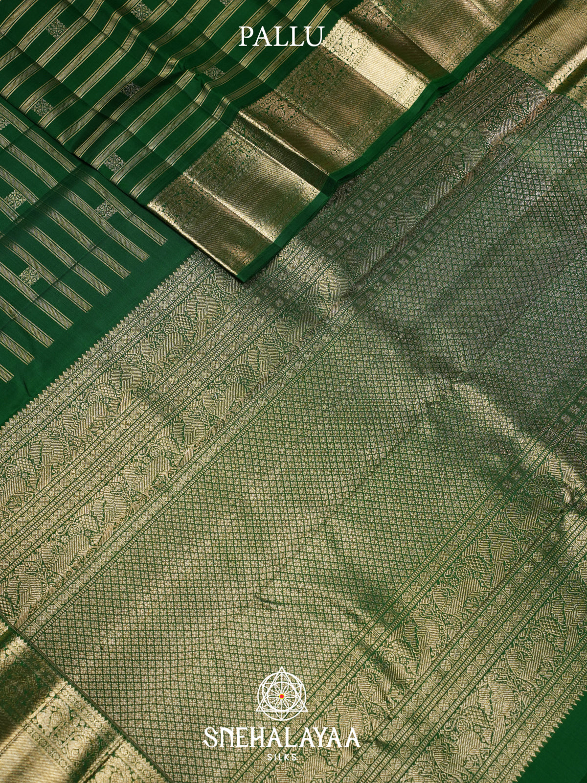 Emerald Green Kanjivaram Silk Saree
