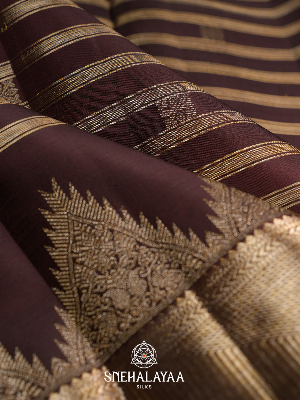 Coffee Brown Kanjivaram Silk Saree