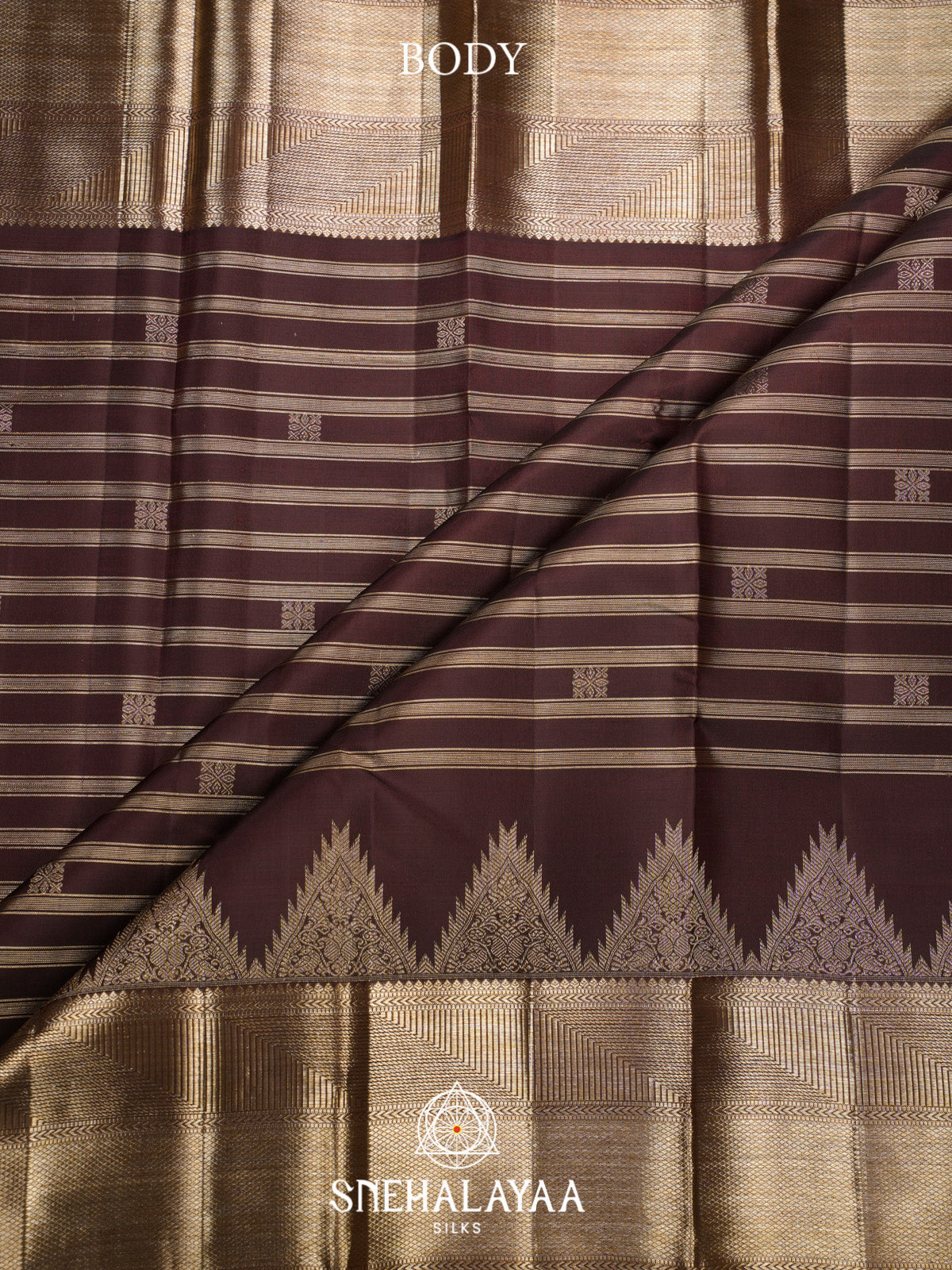 Coffee Brown Kanjivaram Silk Saree