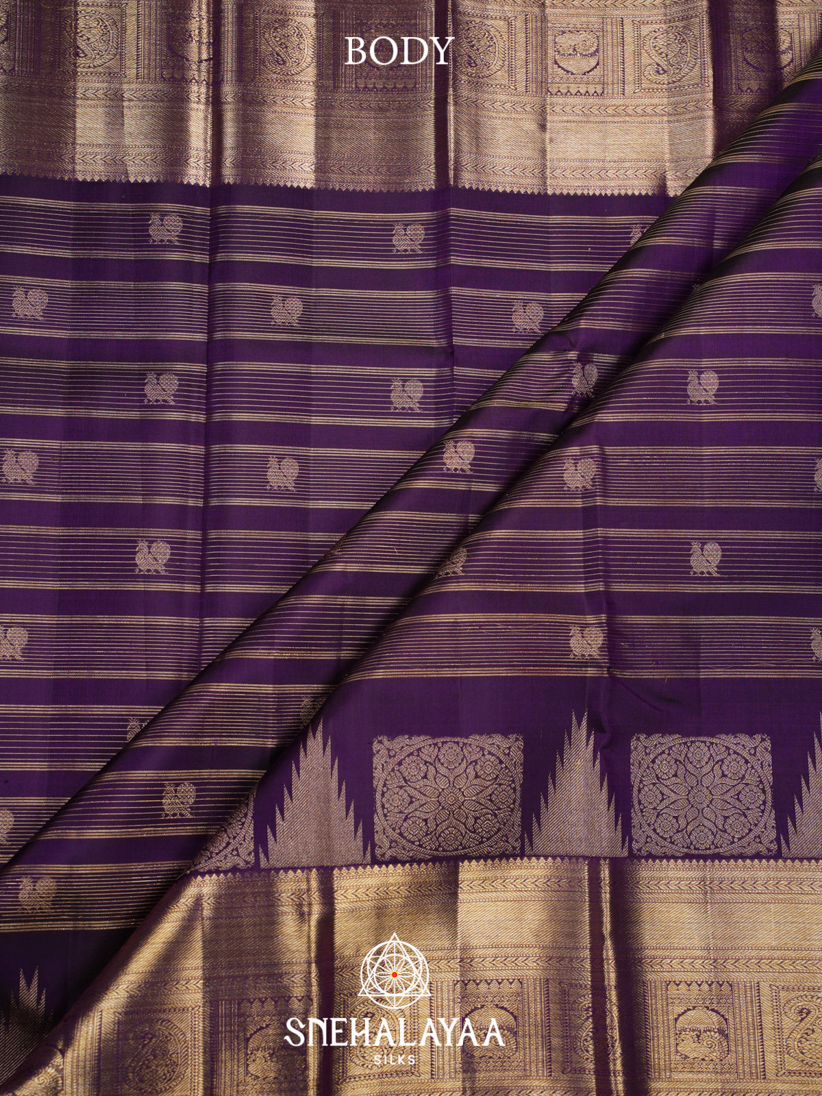 Purple Kanjivaram Silk Saree