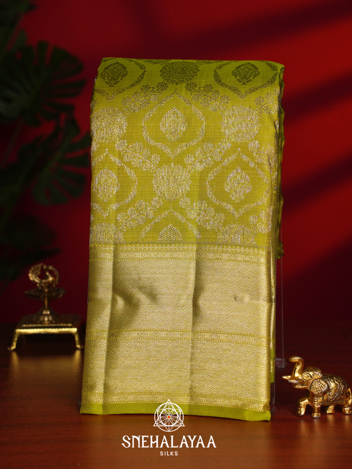 Mehandi Green Kanjivaram Silk Saree