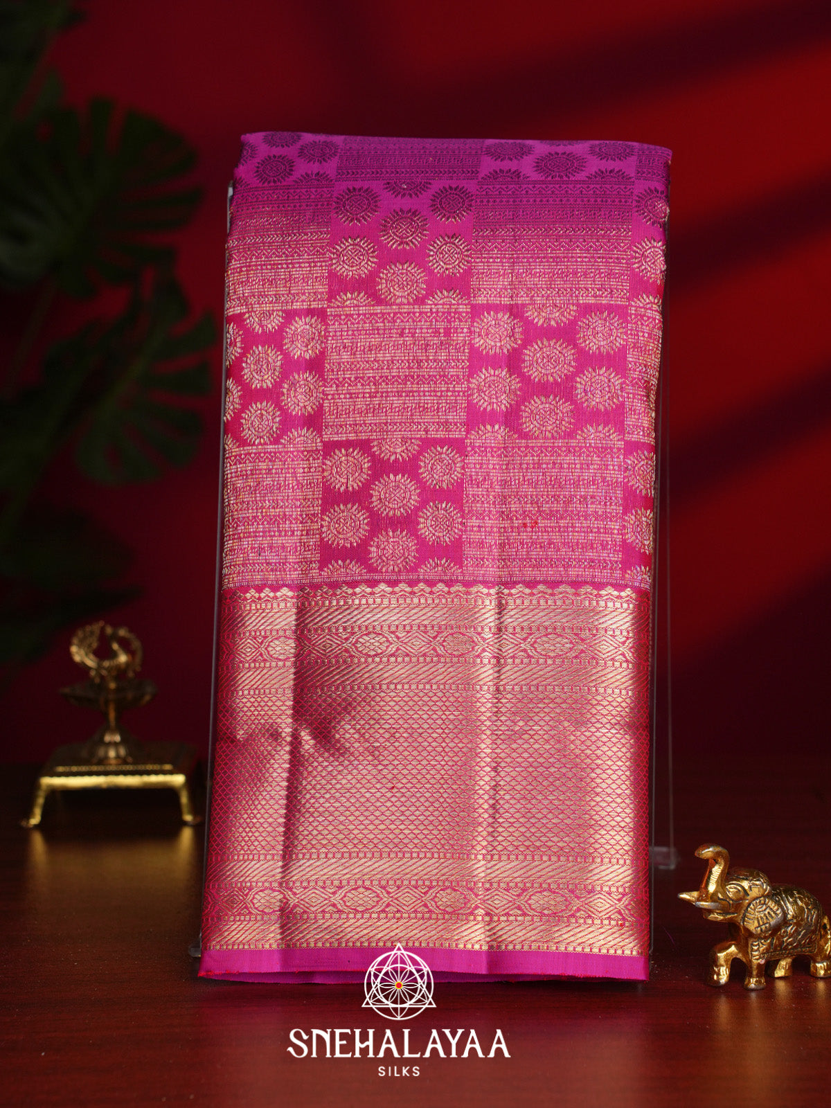 Pink Kanjivaram Silk Saree