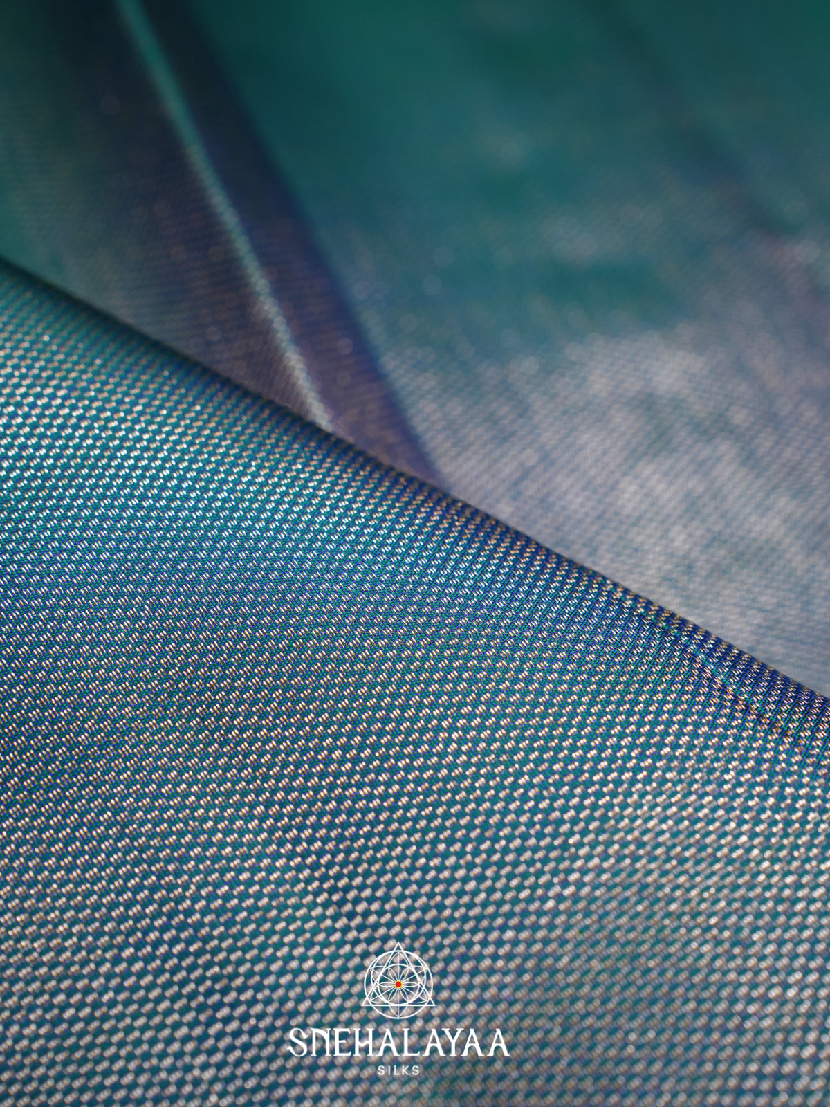 Peacock Blue Kanjivaram Silk Saree