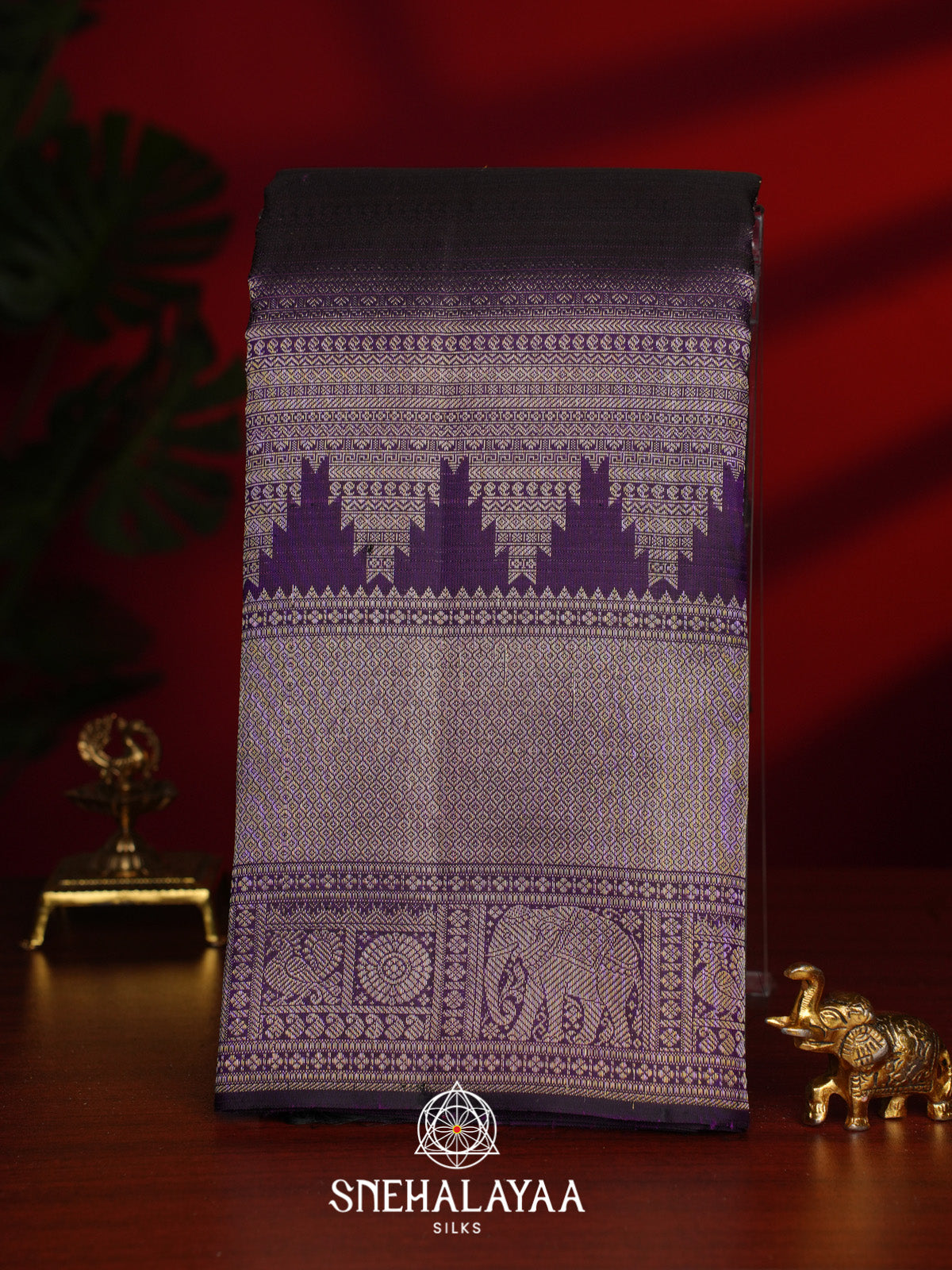 Purple Kanjivaram Silk Saree
