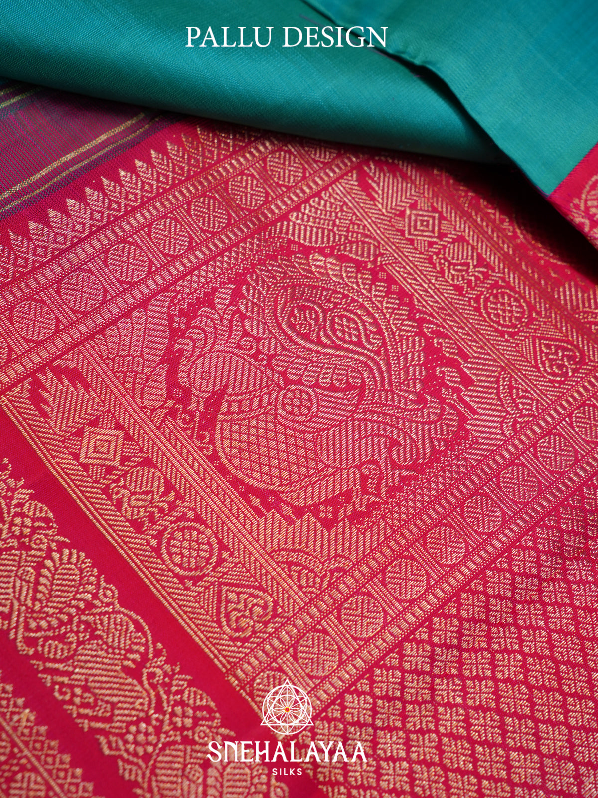 Teal Green Kanjivaram Silk Saree