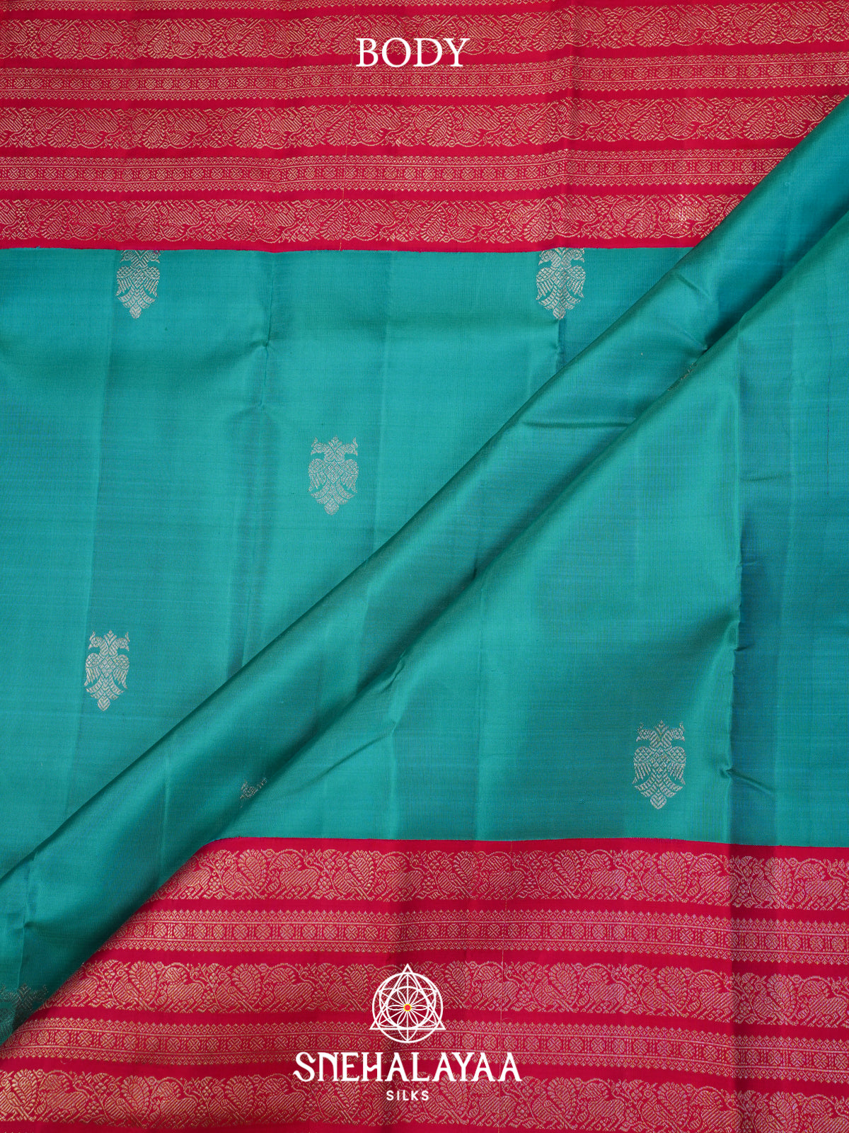 Teal Green Kanjivaram Silk Saree