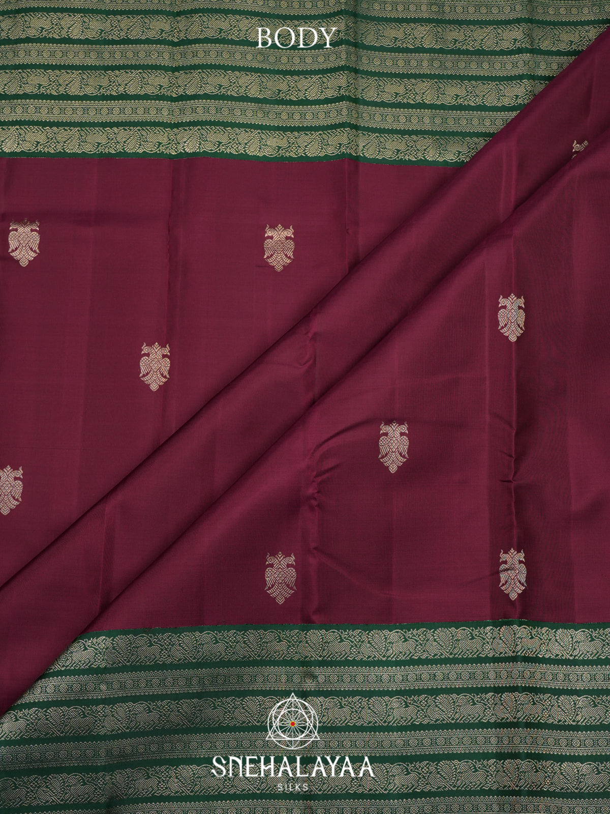 Maroon Kanjivaram Silk Saree
