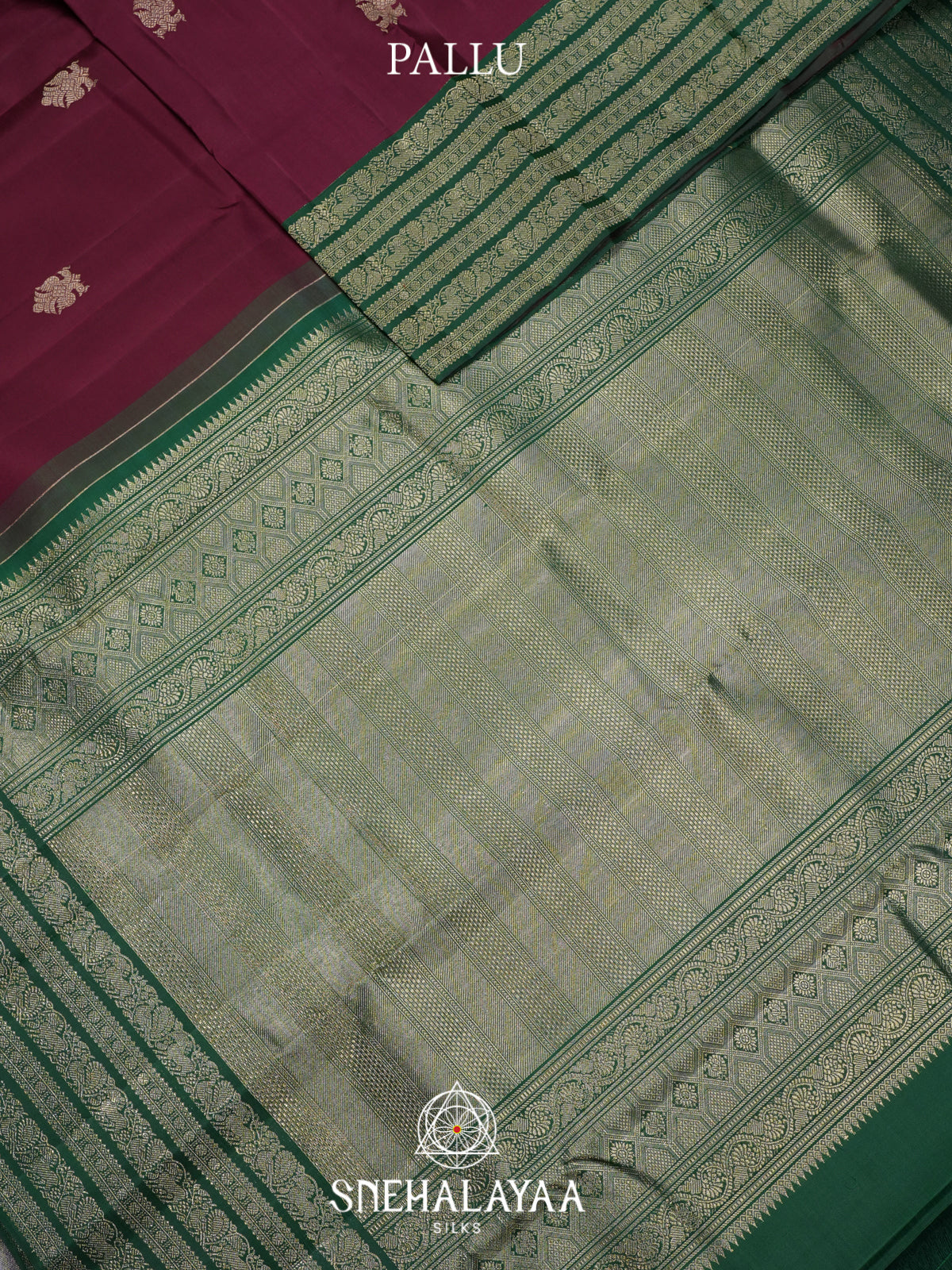 Maroon Kanjivaram Silk Saree