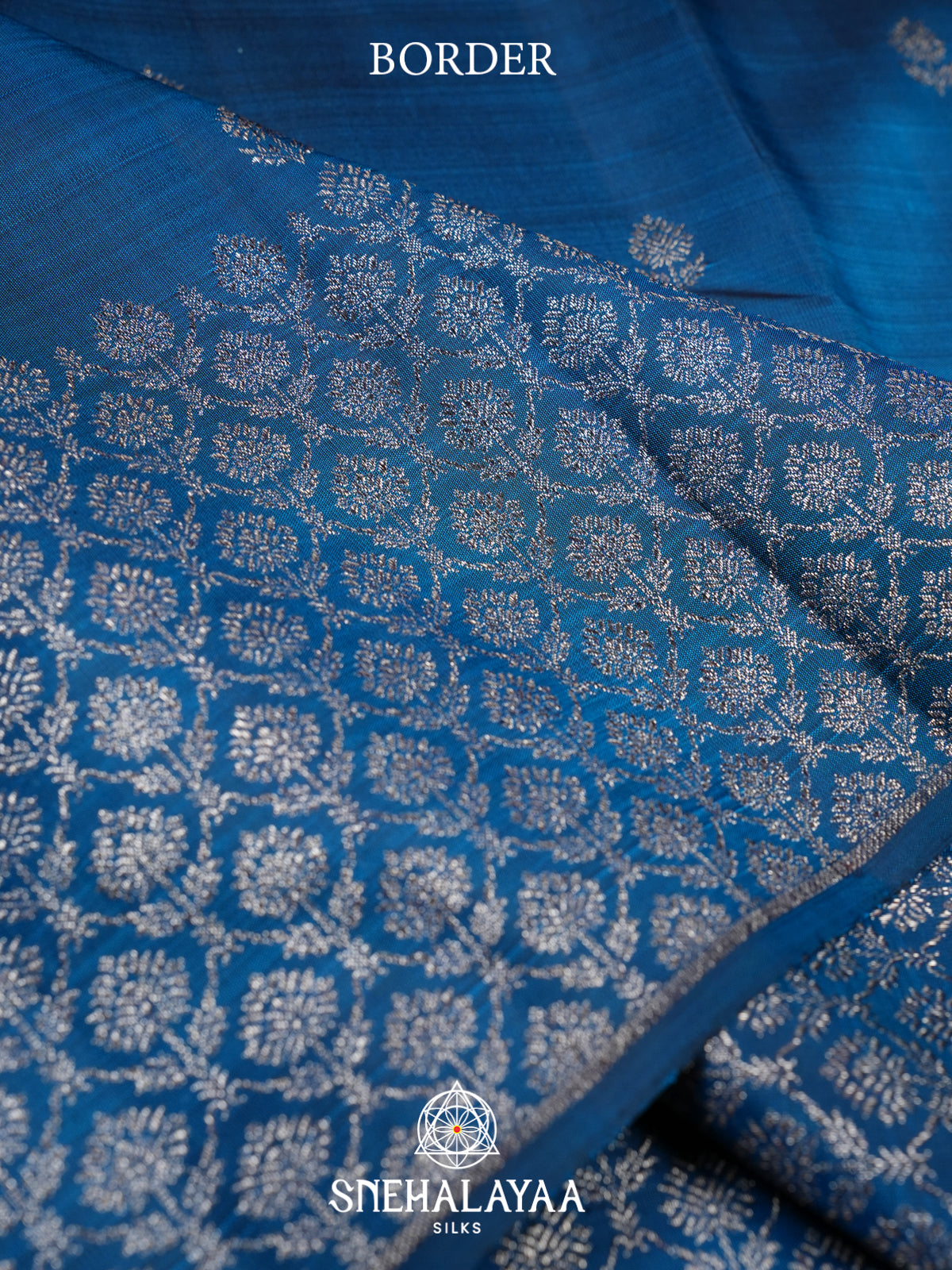 Peacock Blue Kanjivaram Silk Saree