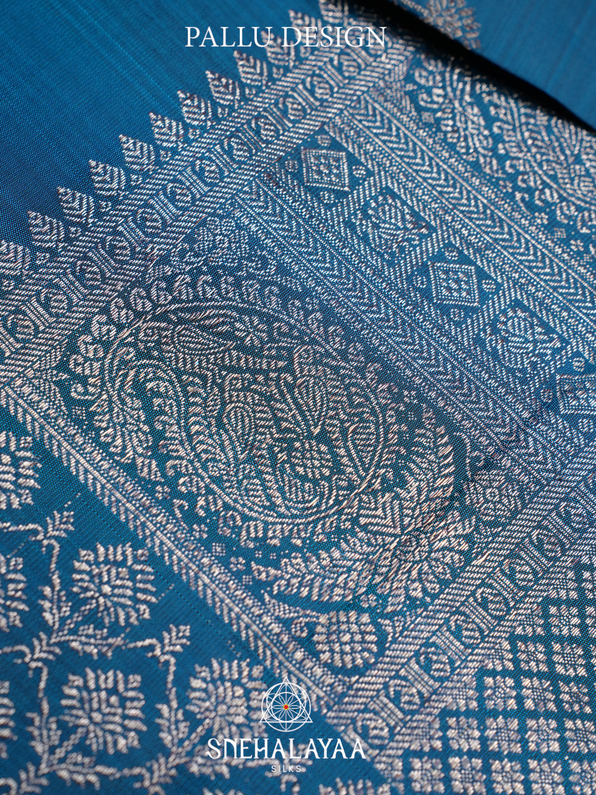 Peacock Blue Kanjivaram Silk Saree