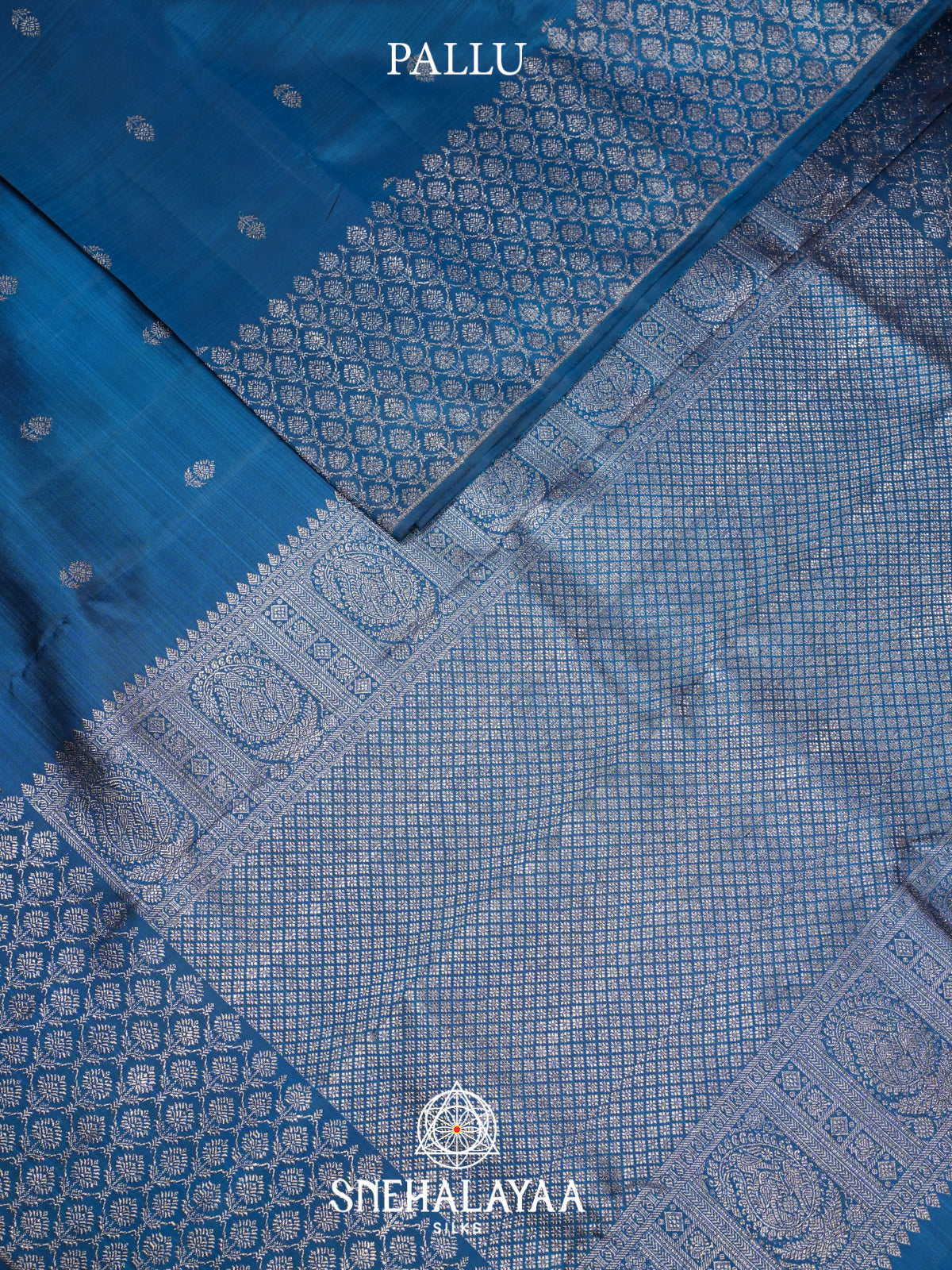 Peacock Blue Kanjivaram Silk Saree