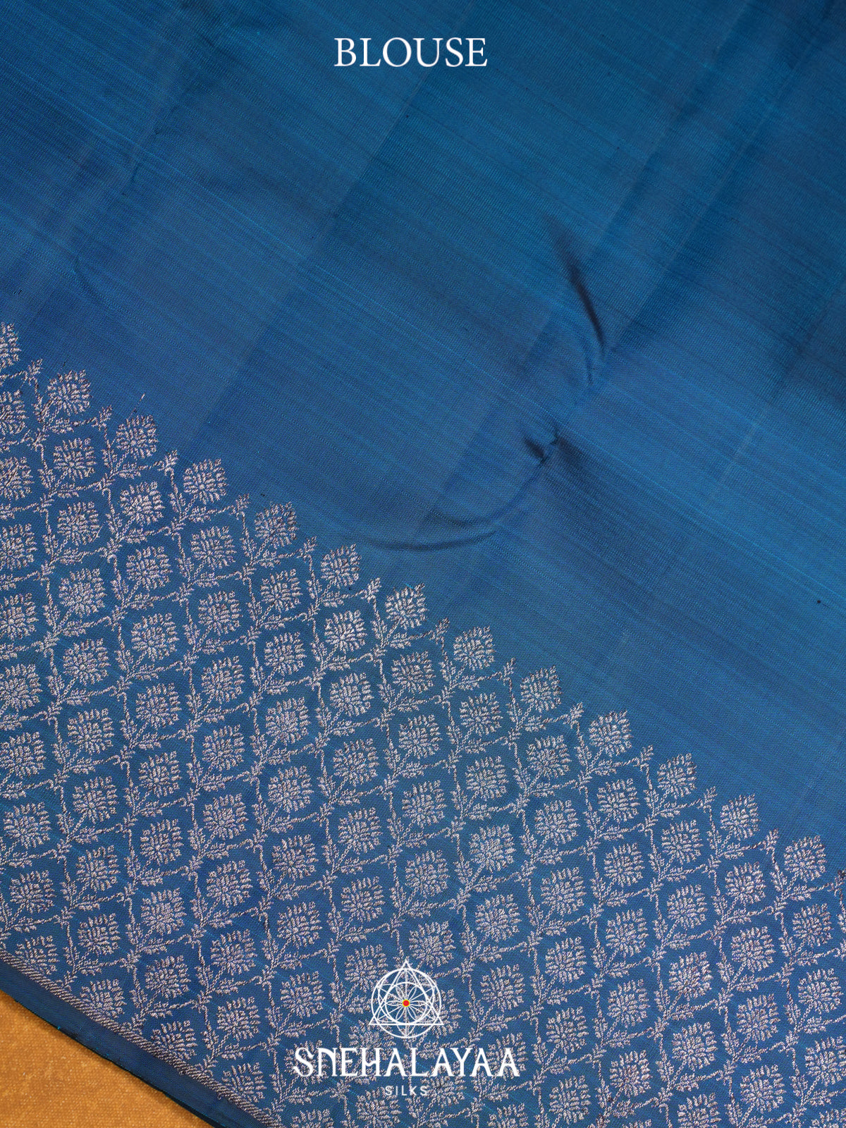 Peacock Blue Kanjivaram Silk Saree