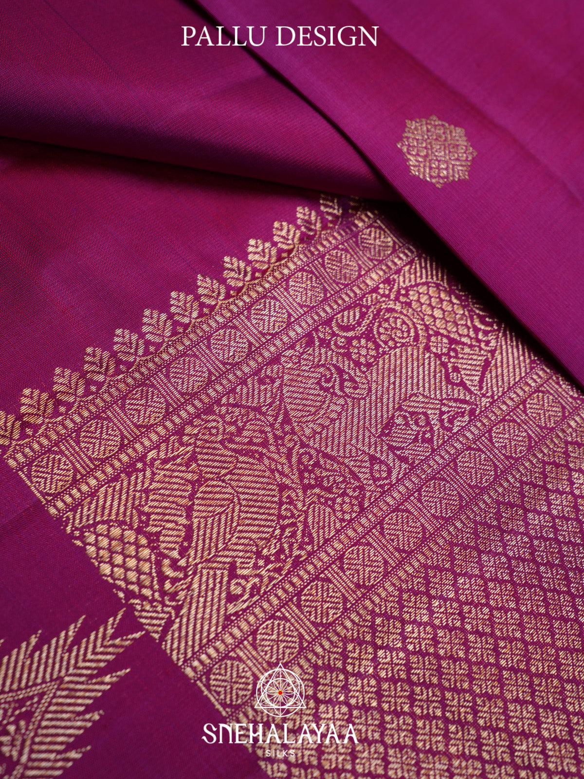 Meganta Pink Kanjivaram Silk Saree