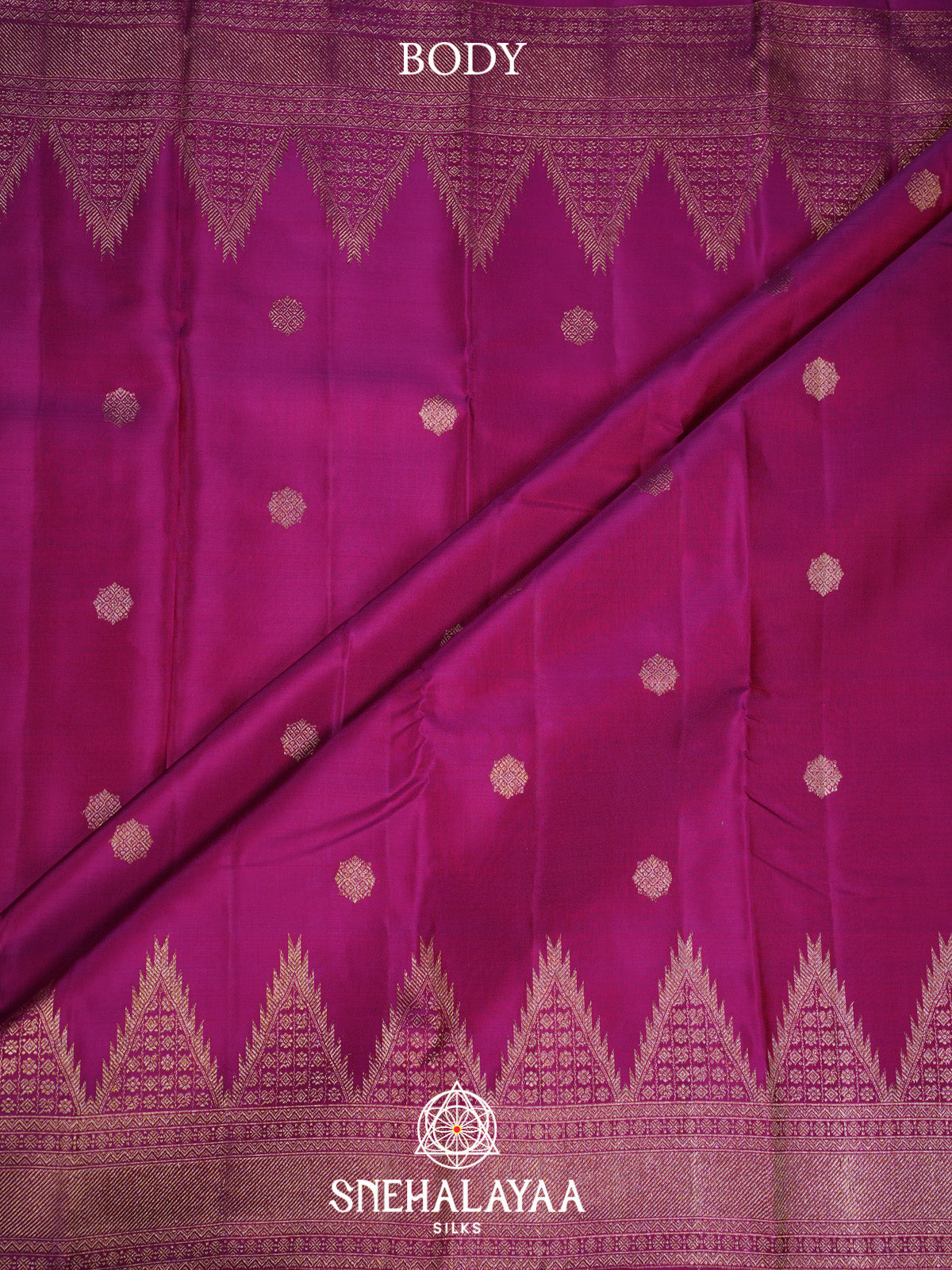 Meganta Pink Kanjivaram Silk Saree
