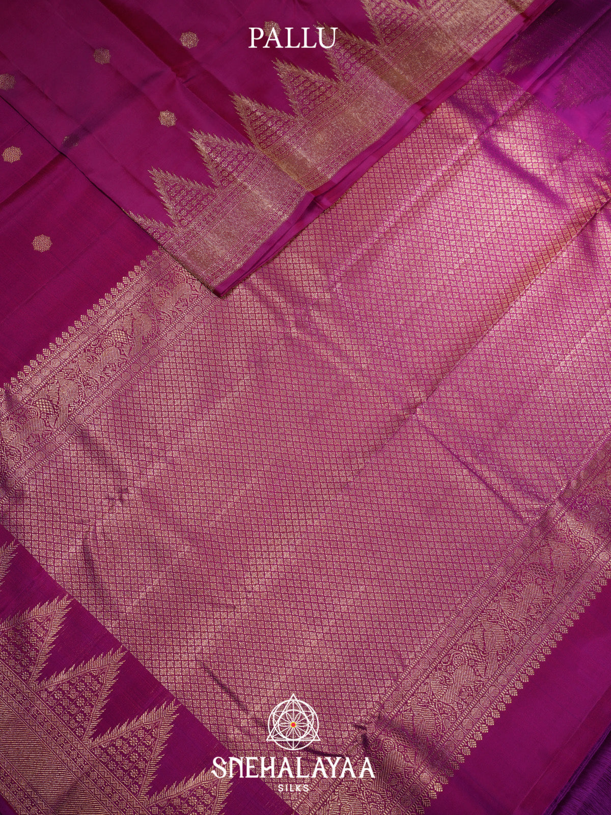 Meganta Pink Kanjivaram Silk Saree