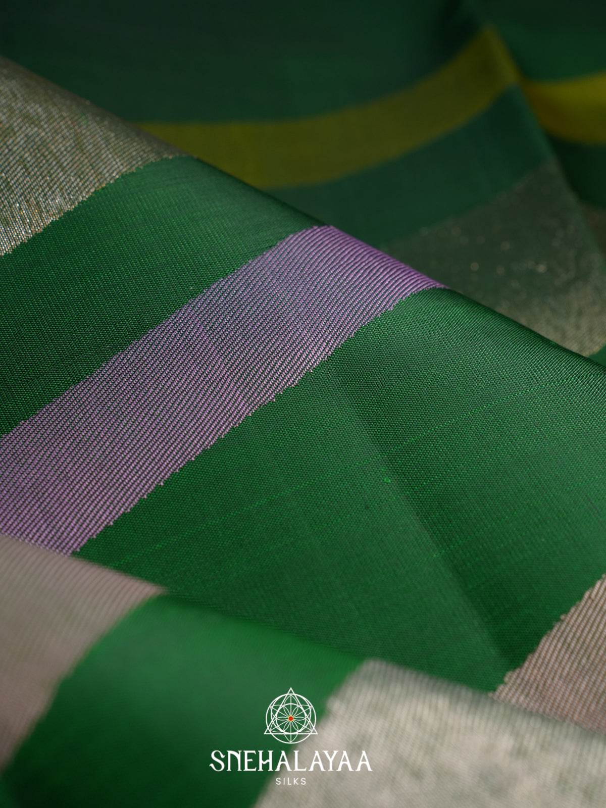 Forest Green Kanjivaram Silk Saree