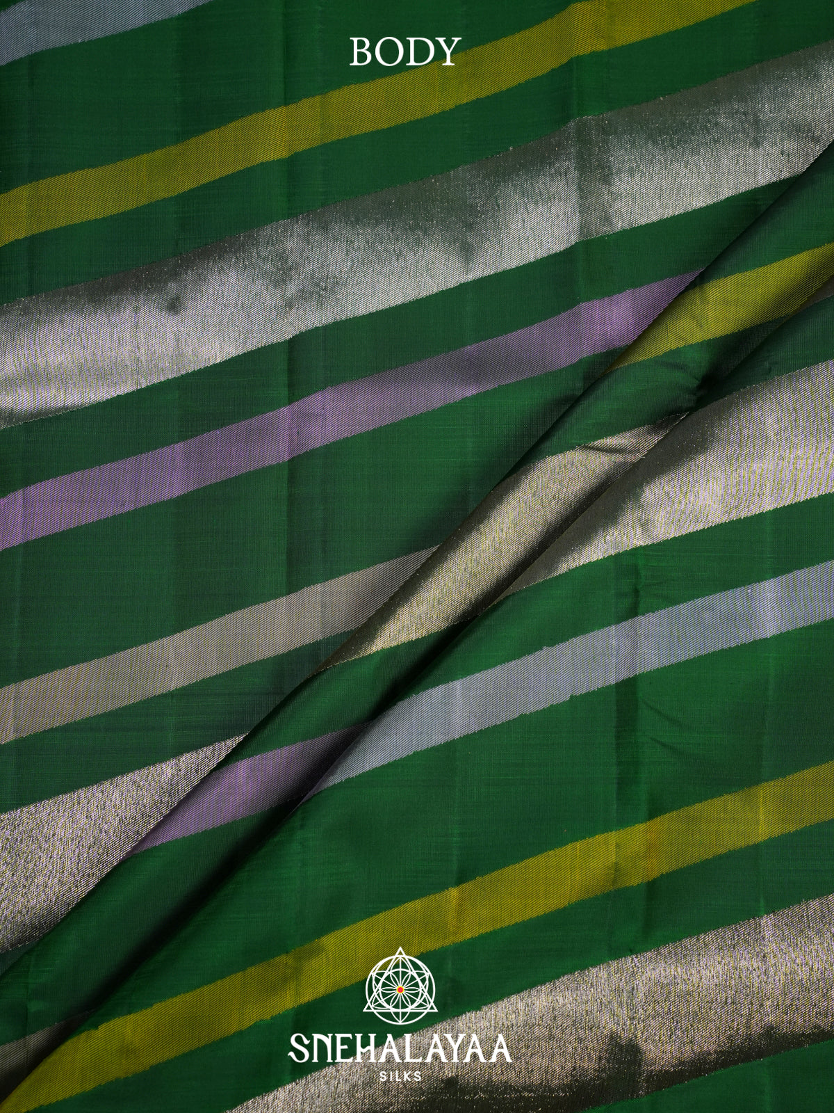 Forest Green Kanjivaram Silk Saree