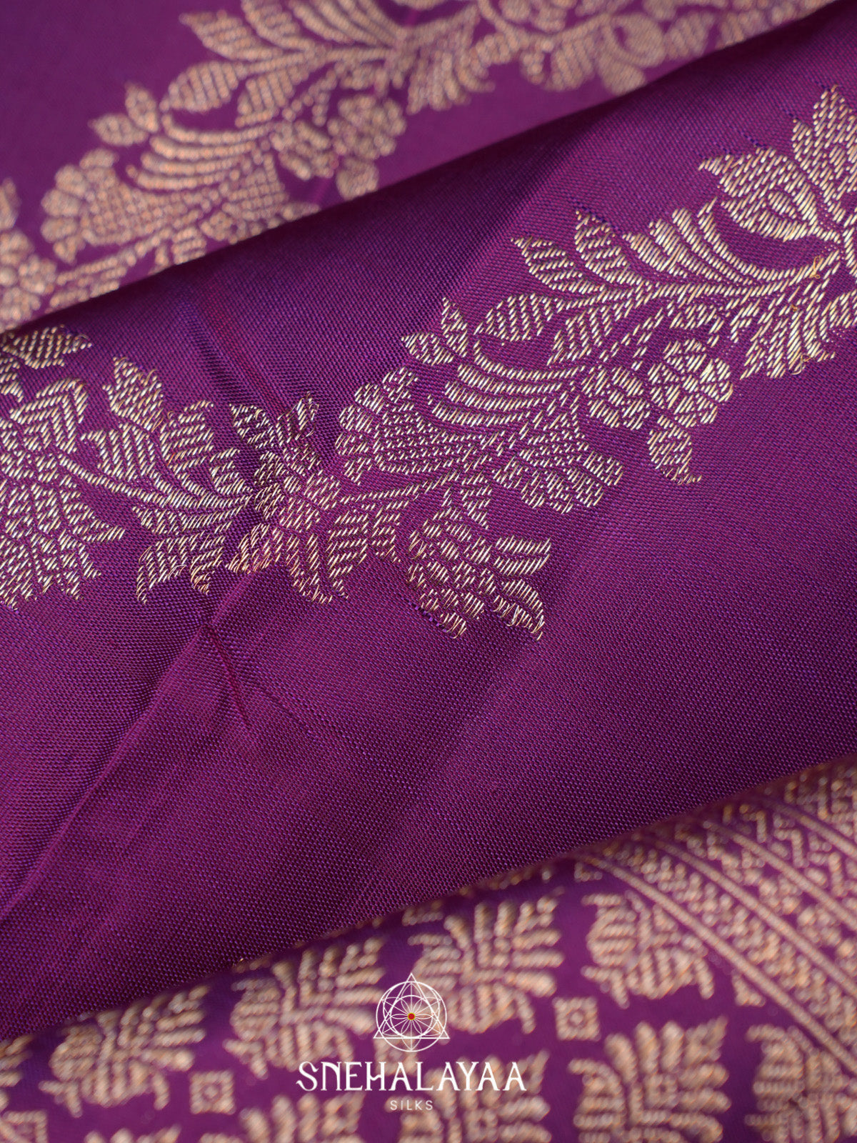 Meganta Purple Kanjivaram Silk Saree