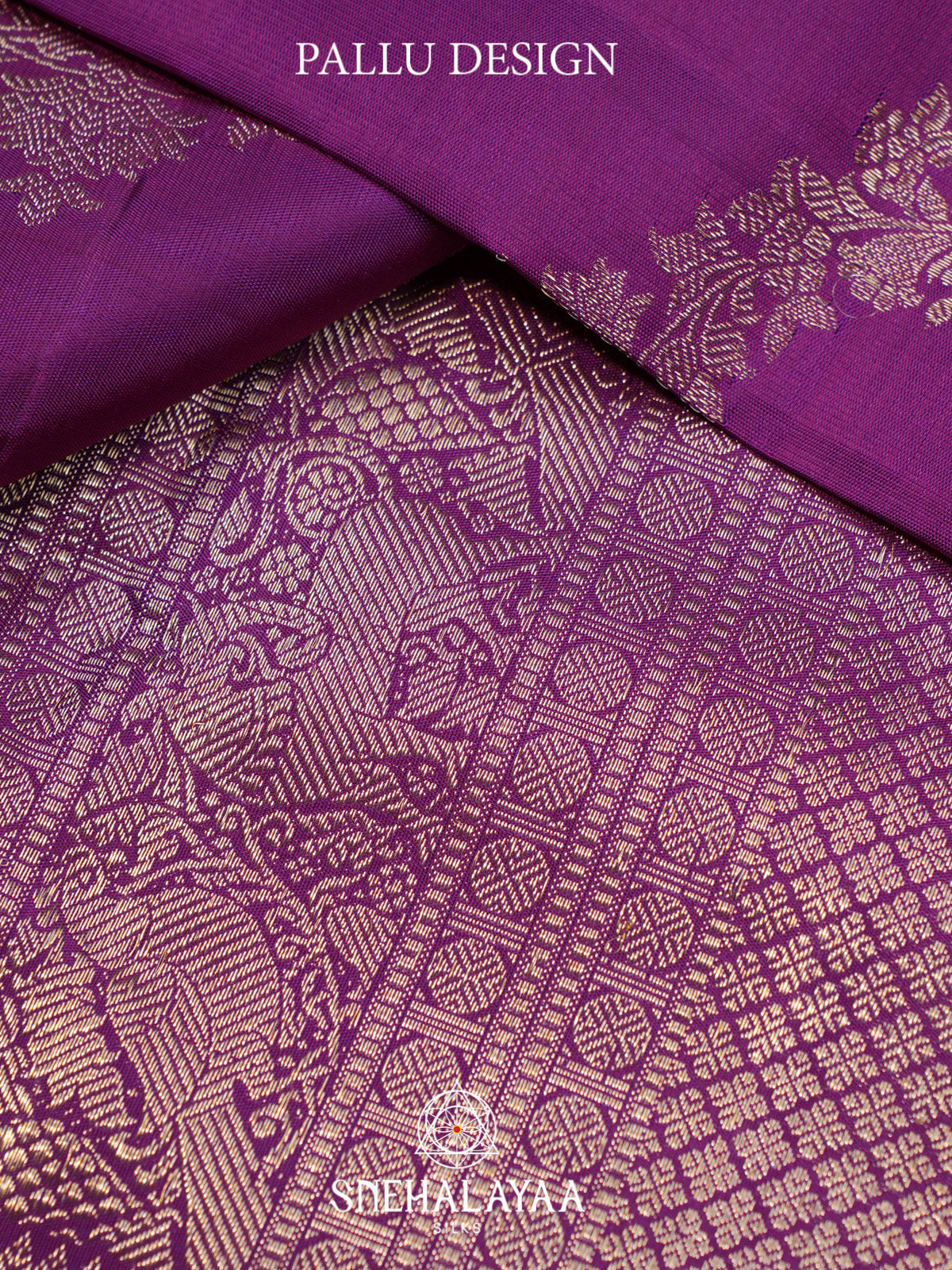 Meganta Purple Kanjivaram Silk Saree
