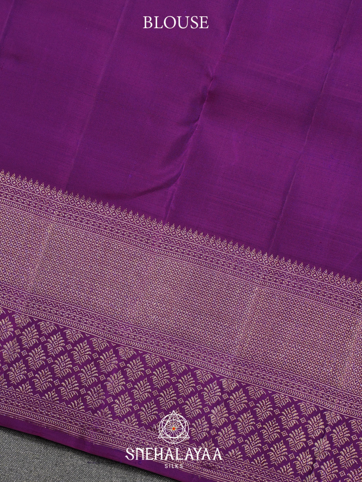 Meganta Purple Kanjivaram Silk Saree