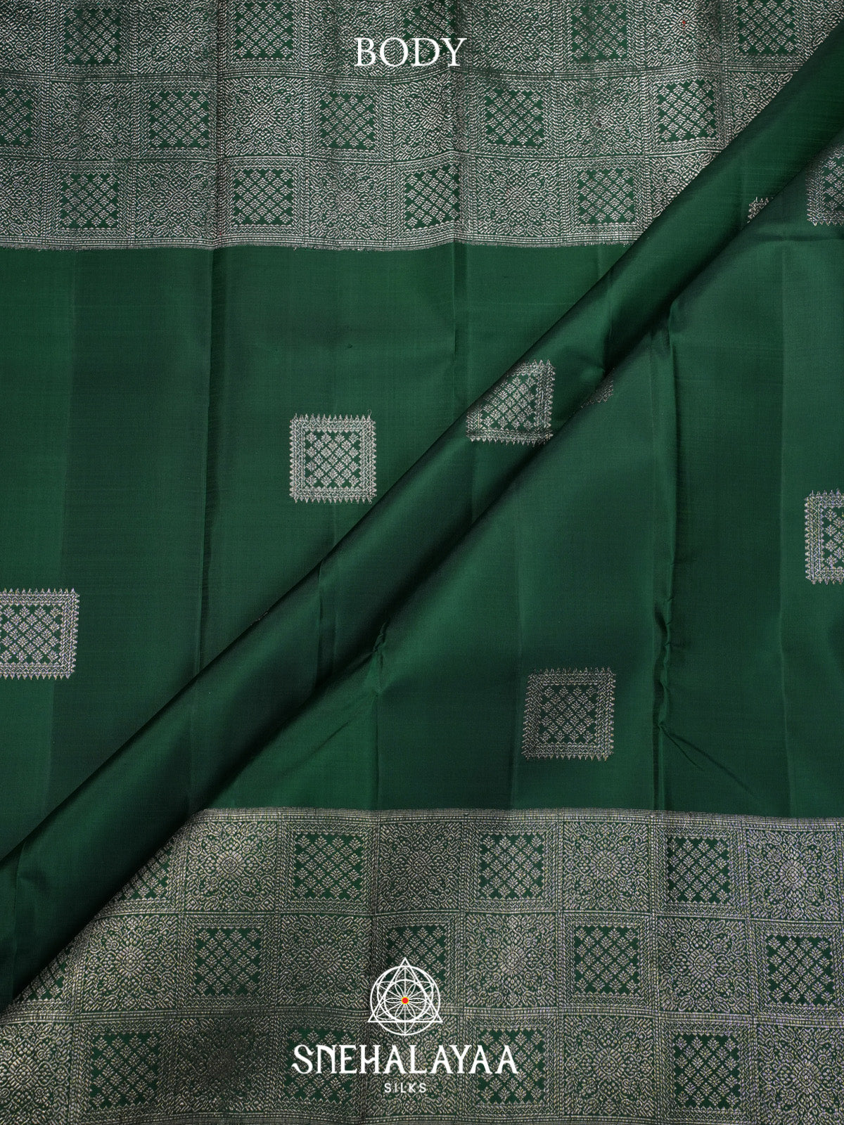 Forest Green Kanjivaram Silk Saree