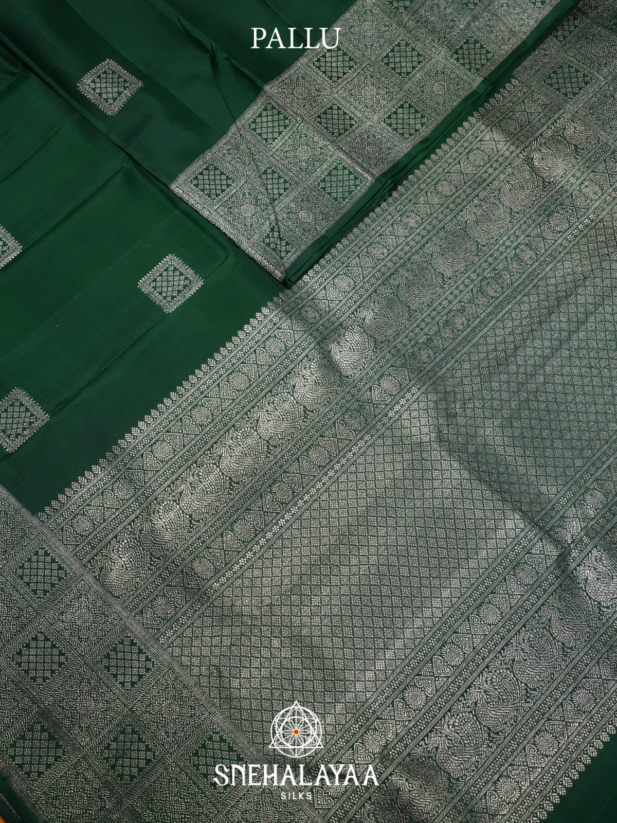 Forest Green Kanjivaram Silk Saree