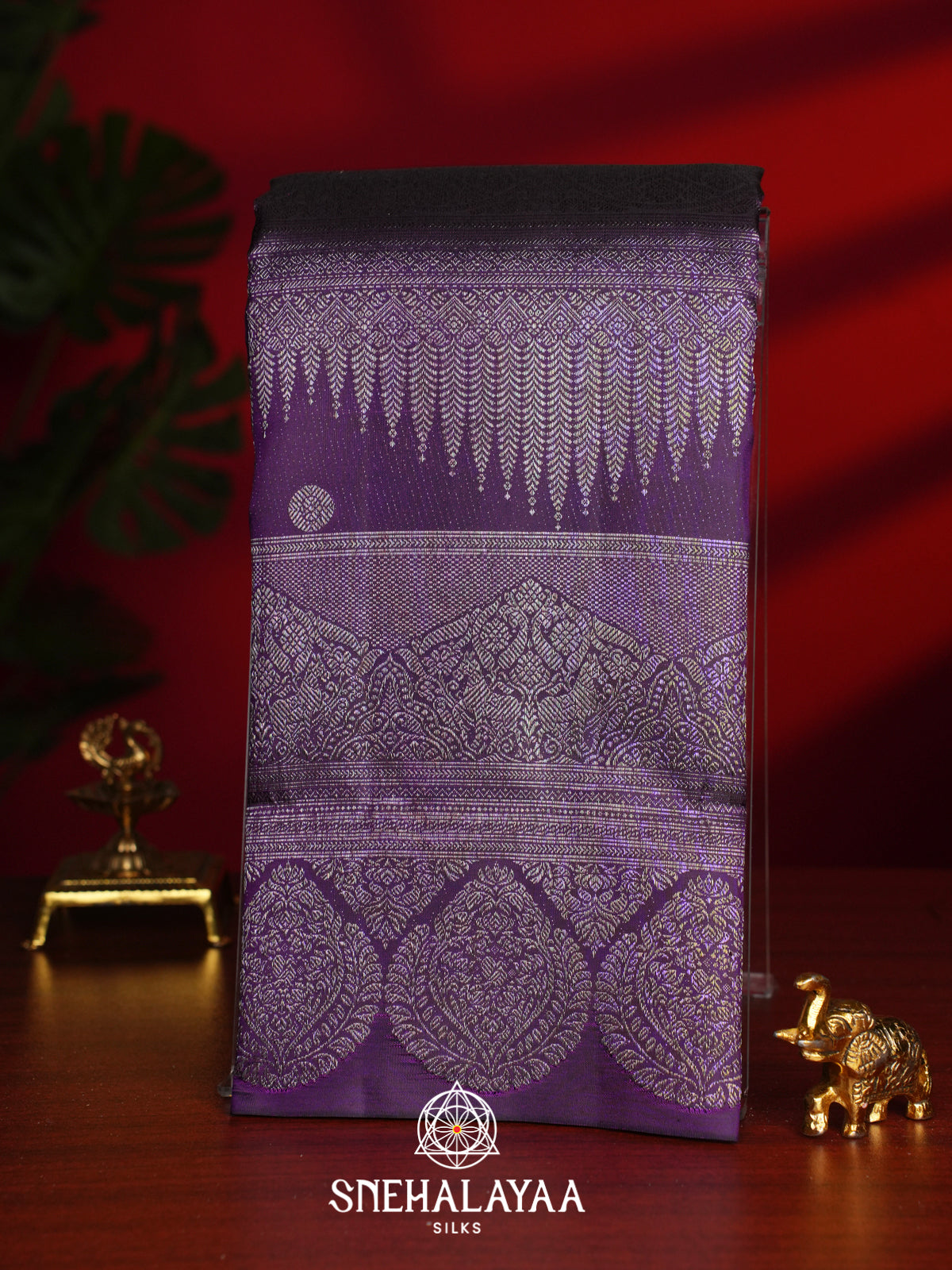 Purple Kanjivaram Silk Saree