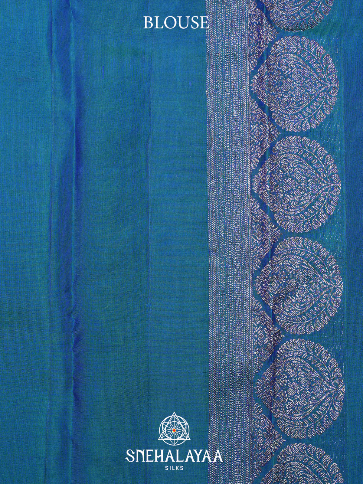 Peacock Blue Kanjivaram Silk Saree