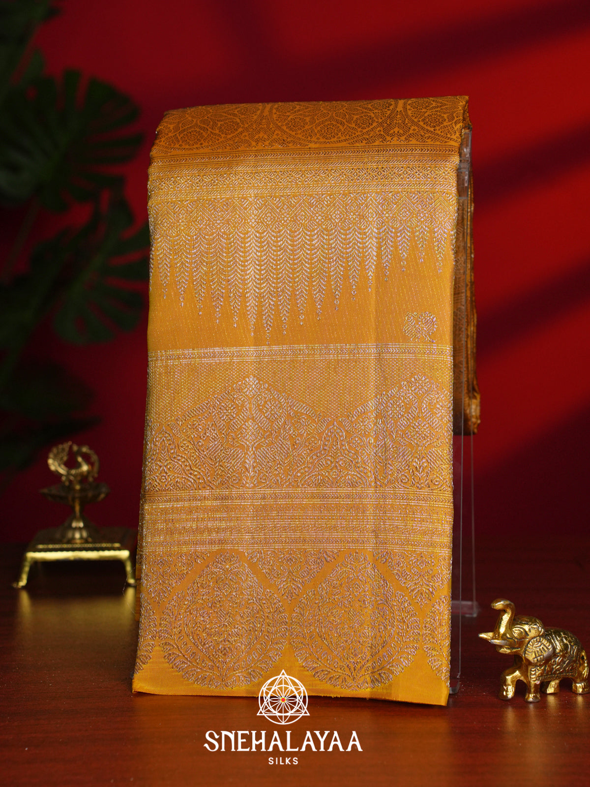 Yellow Kanjivaram Silk Saree