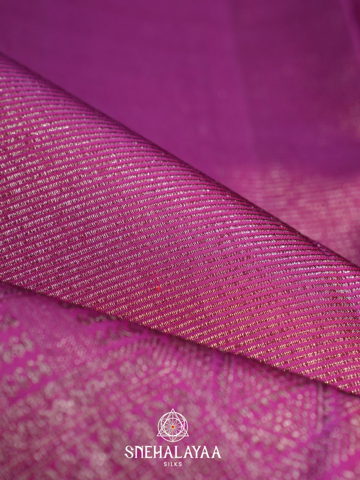 Meganta Pink Kanjivaram Silk Saree