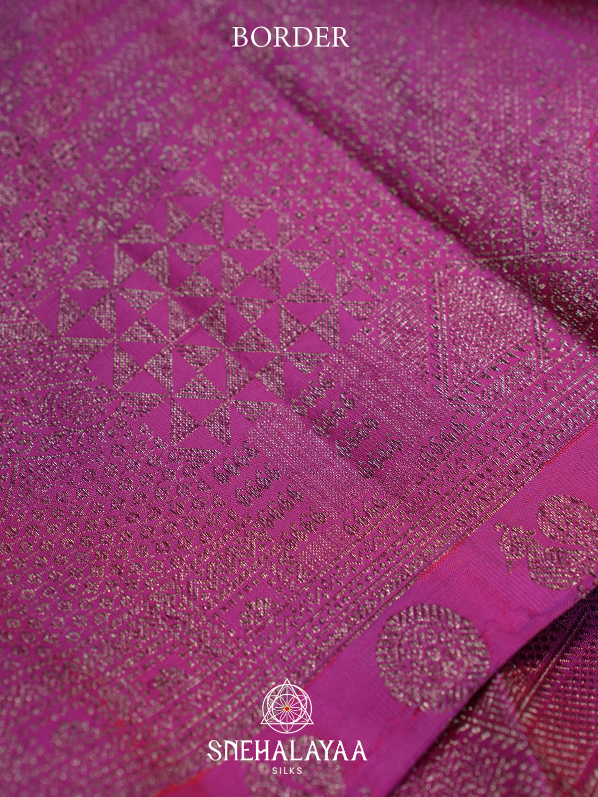 Meganta Pink Kanjivaram Silk Saree