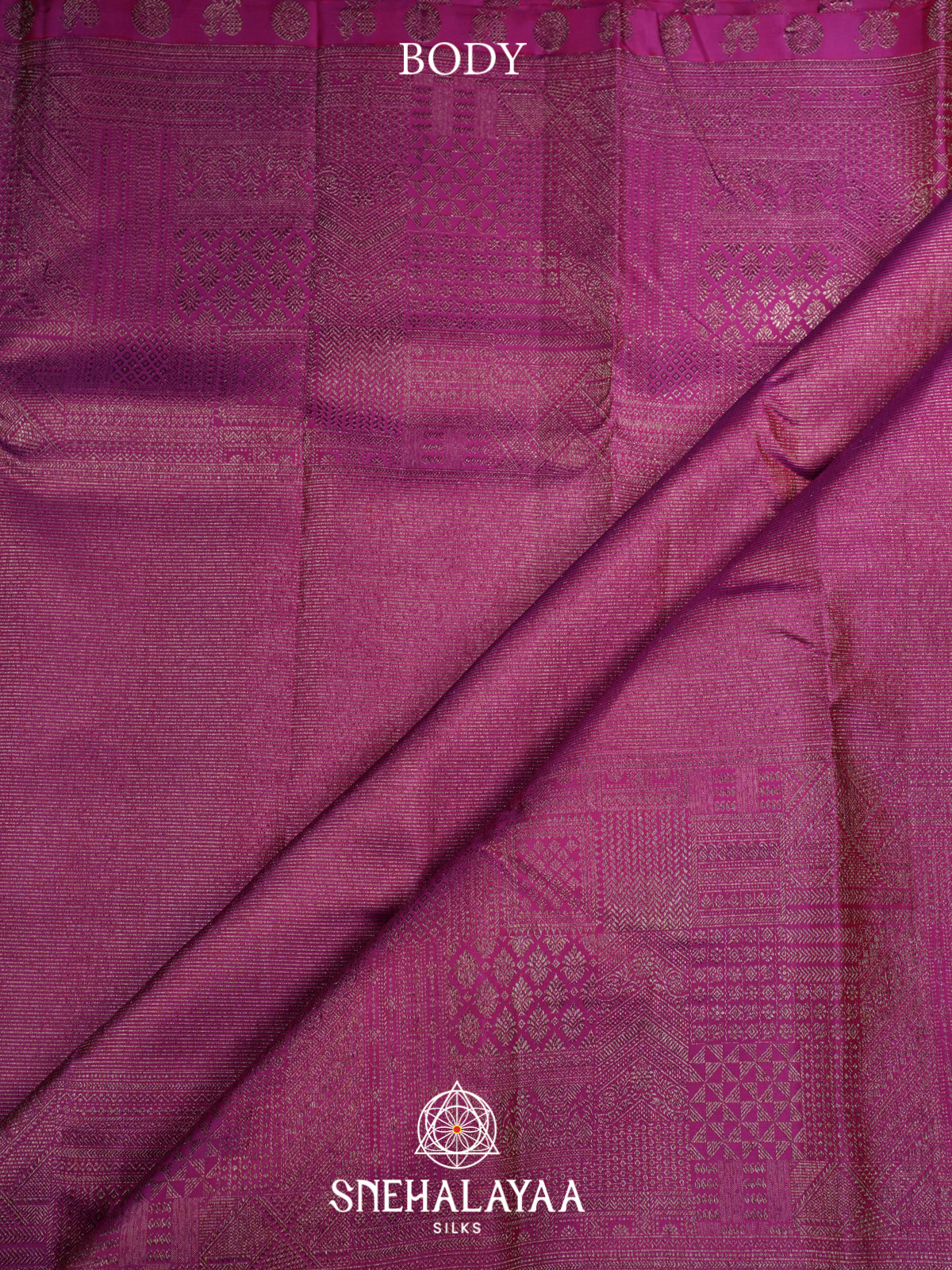Meganta Pink Kanjivaram Silk Saree